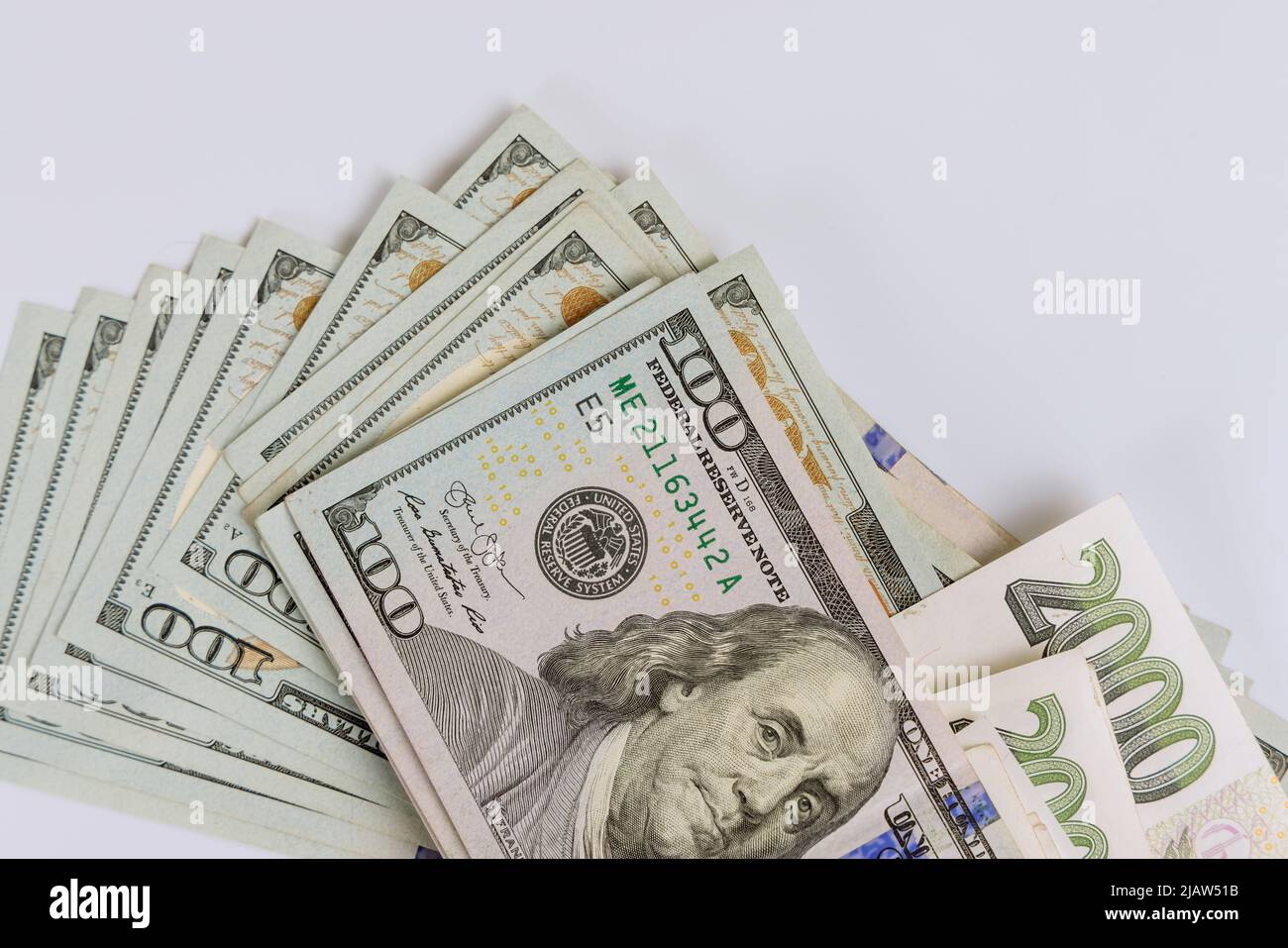 Czech Republic Currency Koruna Banknote And Hundred USA Dollar Banknote czech-republic-currency-koruna-banknote-and-hundred-usa-dollar-banknote