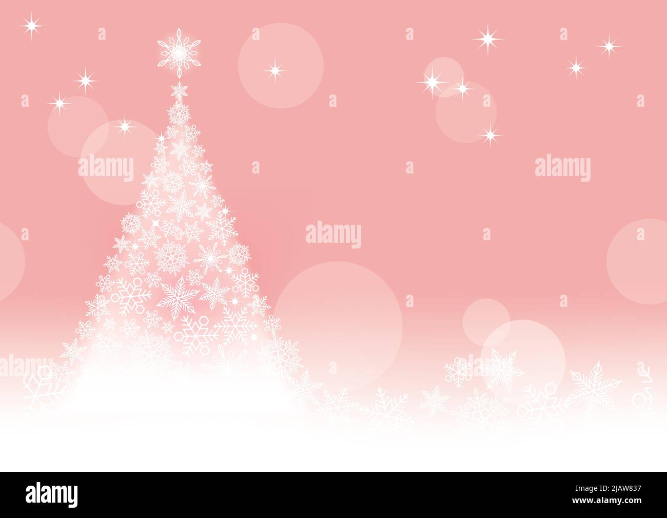Abstract Pink Winter Seamless Background With A Christmas Tree And ...