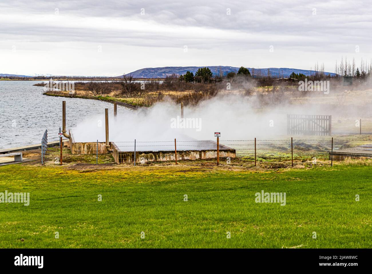 Geothermal baking Icelandic rye bread in Laugarvatn Fontana, Iceland