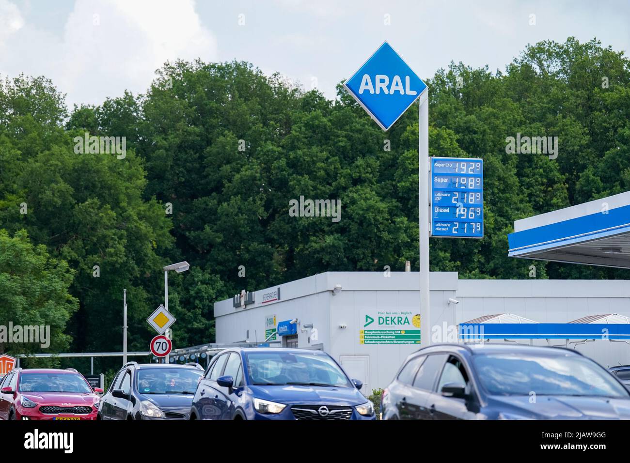 ELTEN, GERMANY JUNE 1 Because of a tax deduction fuel prices in