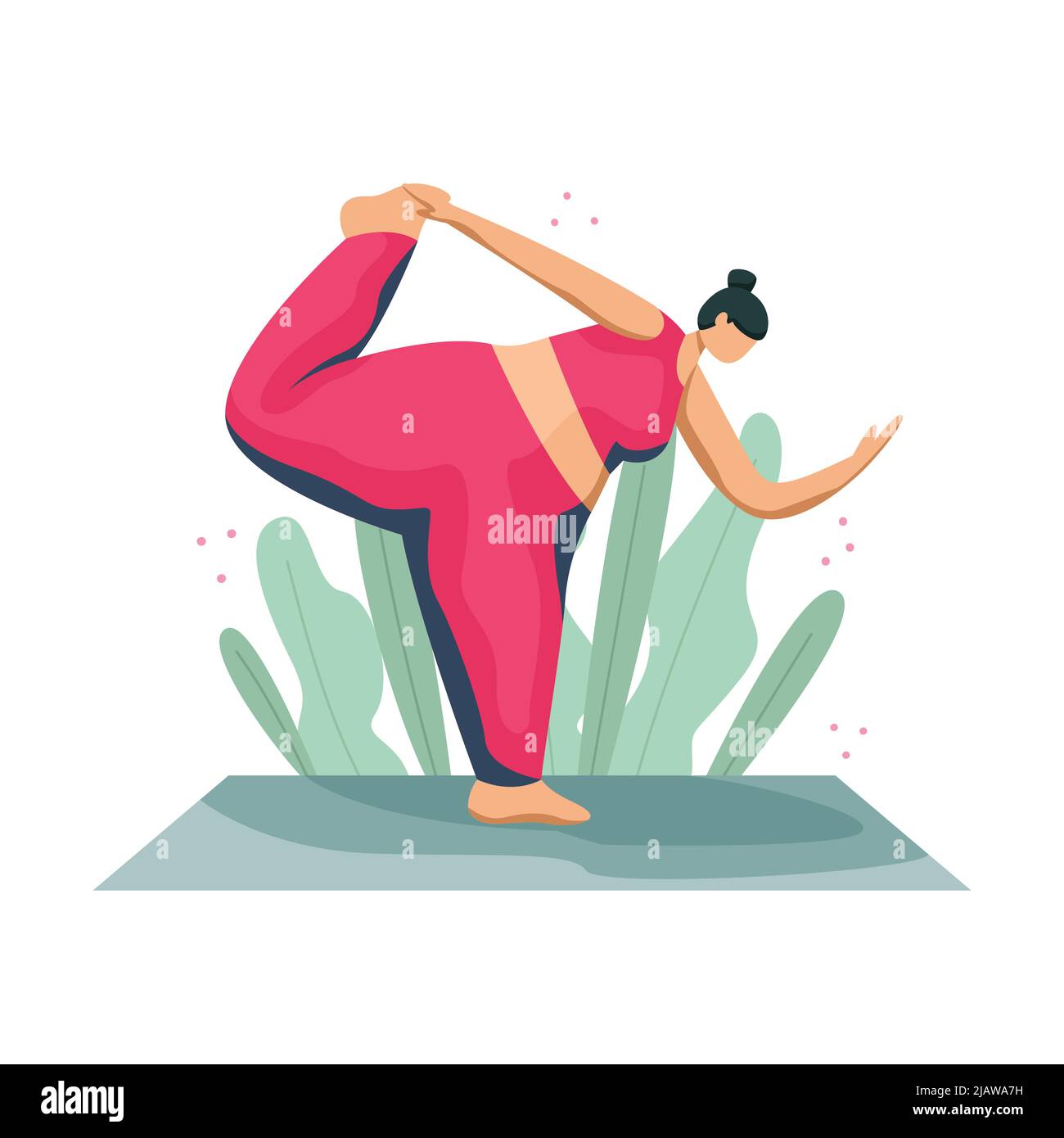 a fat girl stretching in a gym outfit Stock Photo - Alamy