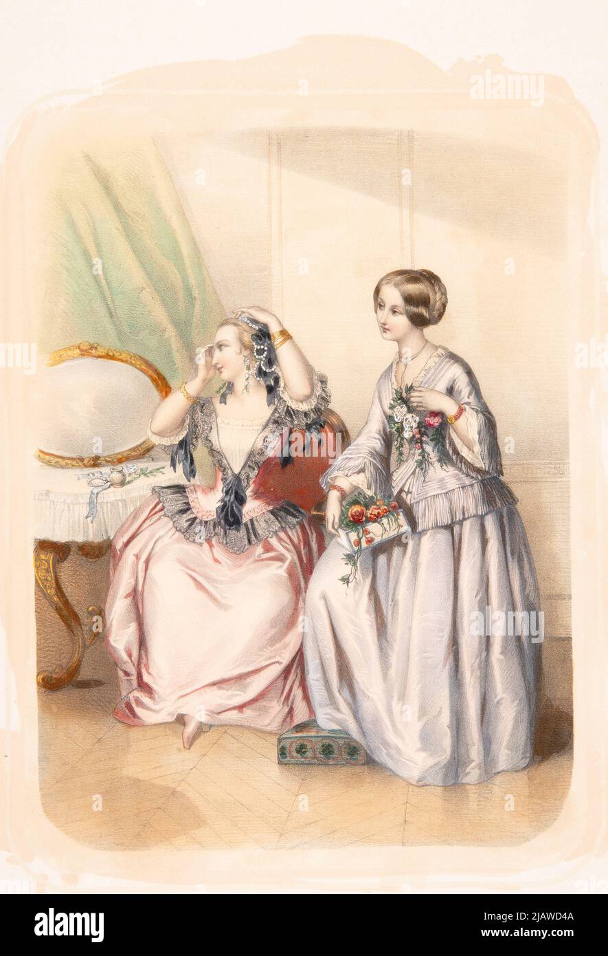Coquetry Charpentier, E., Colin Leloir, Heloise Suzanne (1820 1874), Litographic Plant: Kaeppelin Desmaisons Stock Photo