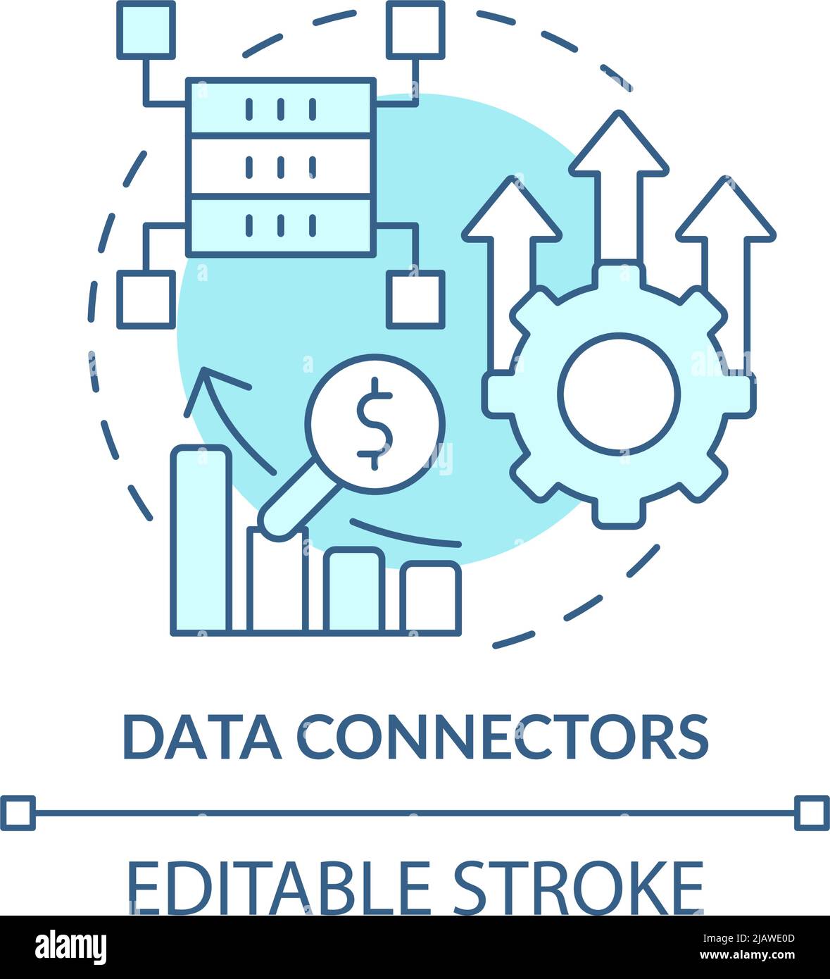 Data connectors turquoise concept icon Stock Vector Image & Art Alamy