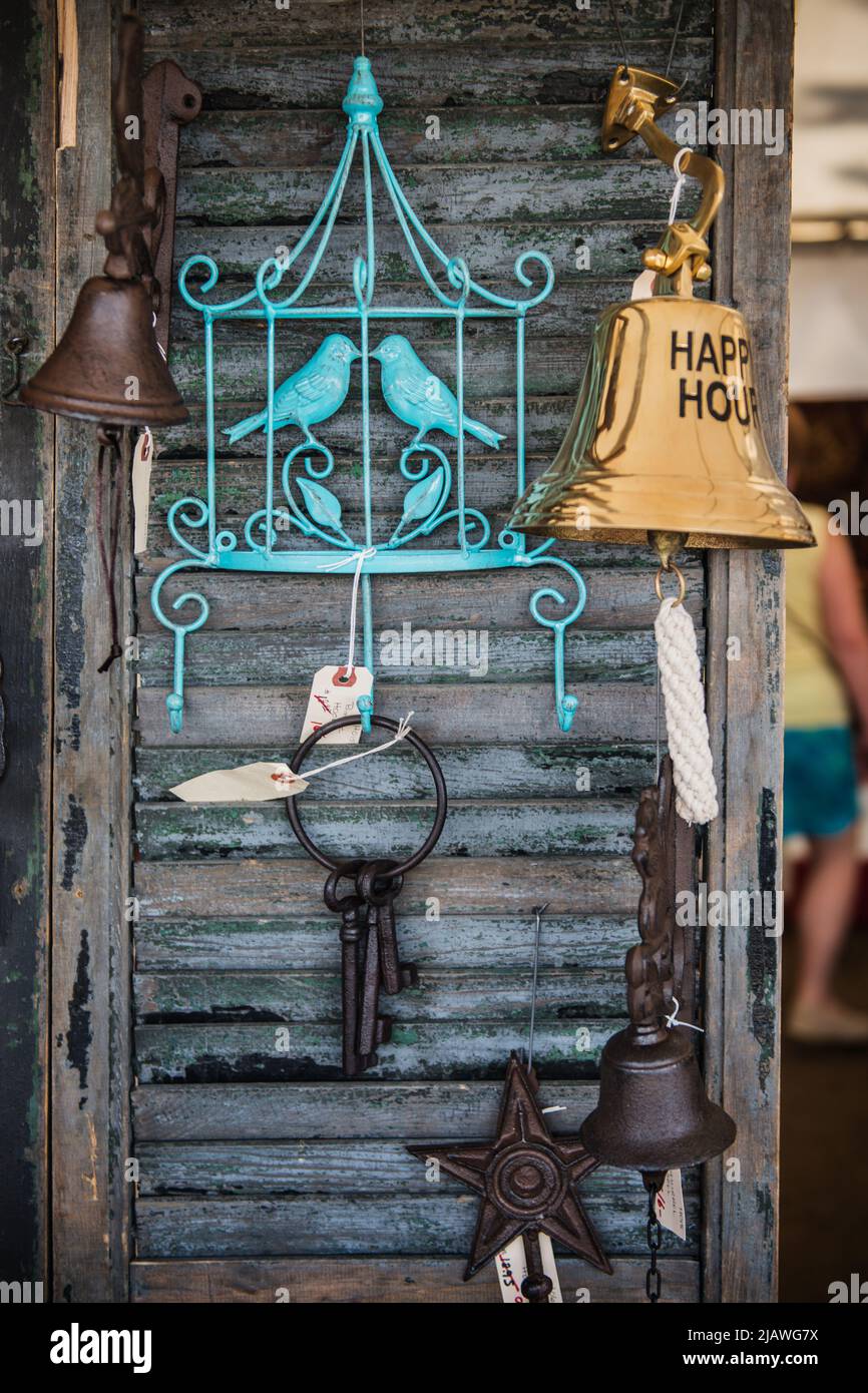 Antiques for sale at Brimfield flea market, Massachusetts Stock Photo