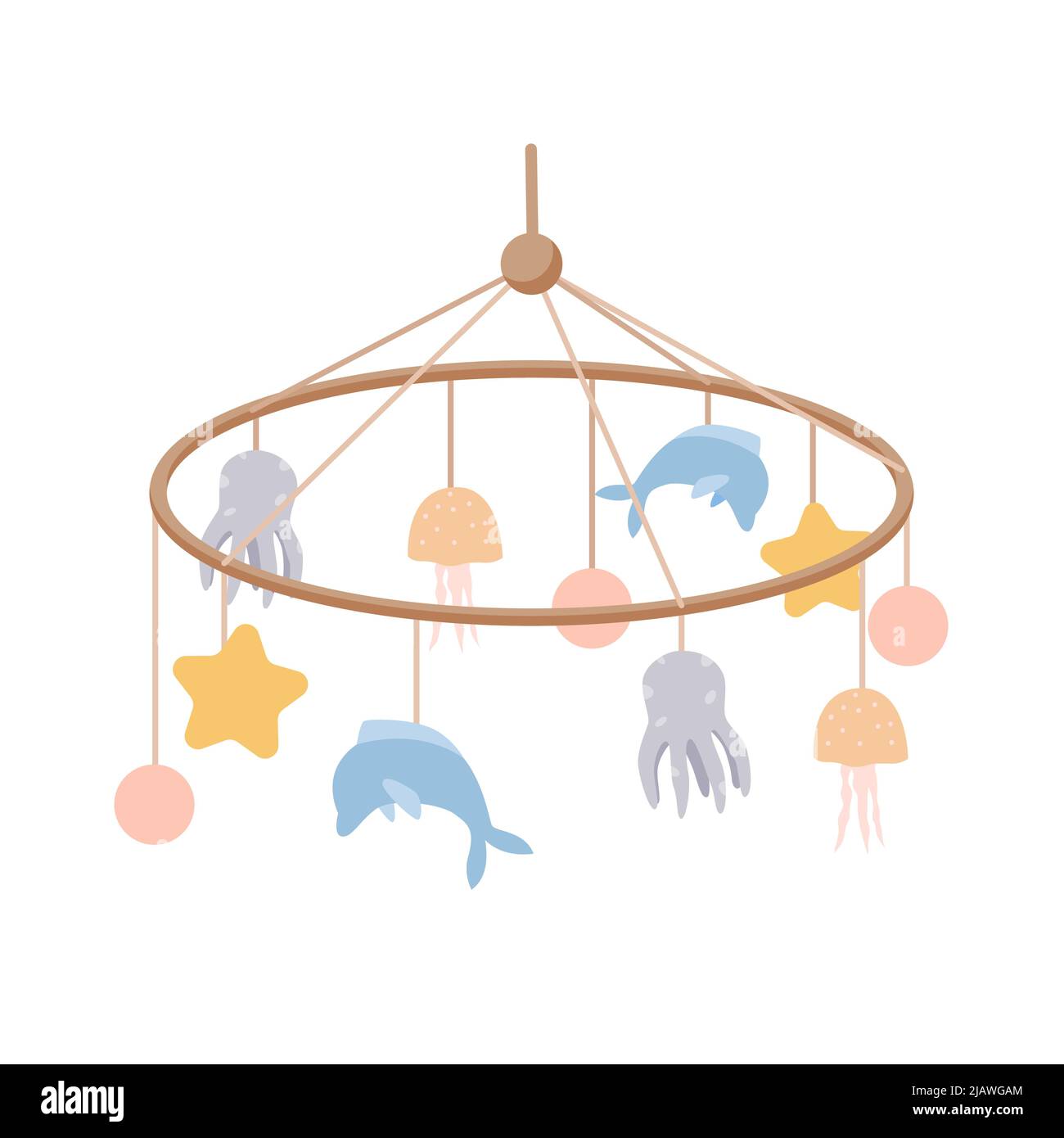 Baby sleeping bed hanging toy Stock Vector Image & Art Alamy