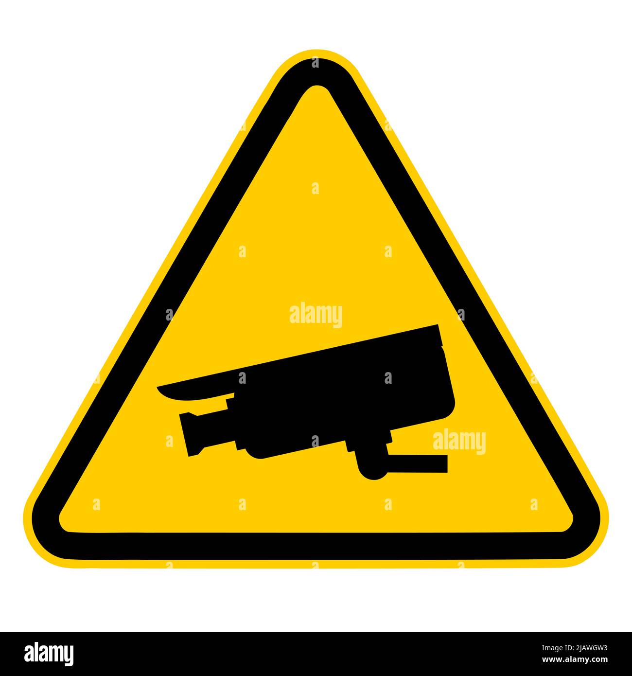 Security camera warning sign vector sticker design for security camera