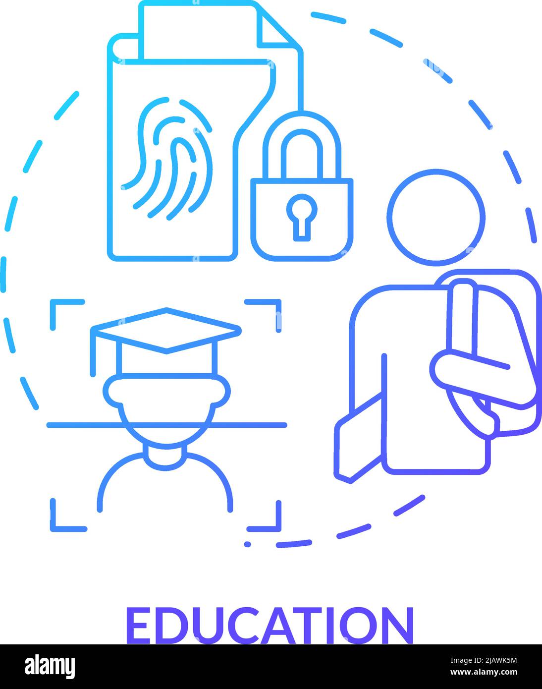 Education blue gradient concept icon Stock Vector Image & Art - Alamy