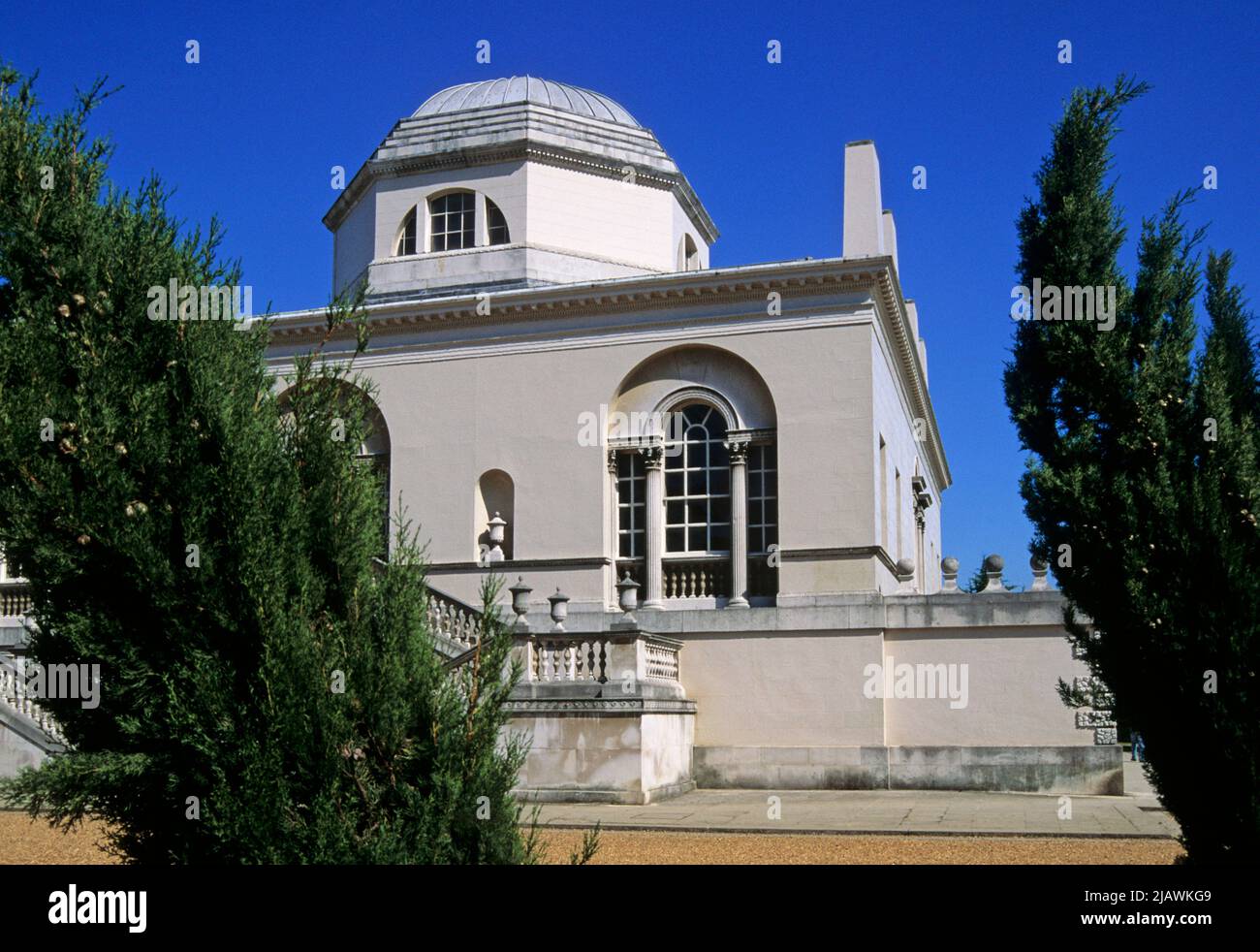 Chiswick House and gardens, a Palladian style villa in Chiswick, London, UK Stock Photo