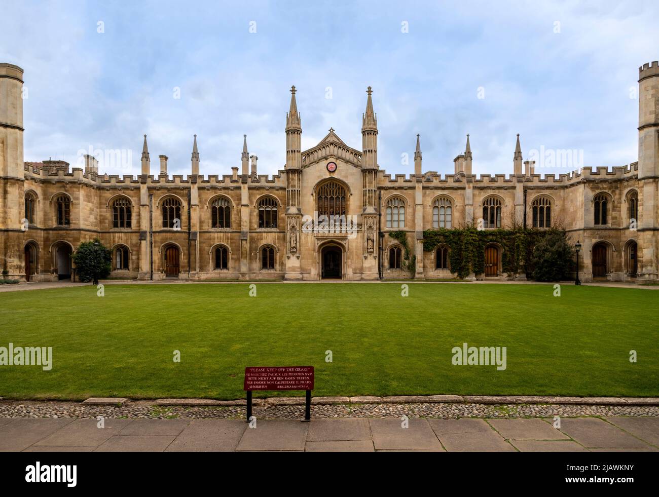 The New Court of Corpus Christi College, part of the University of Cambridge, Cambridgeshire, England, United Kingdom. Stock Photo