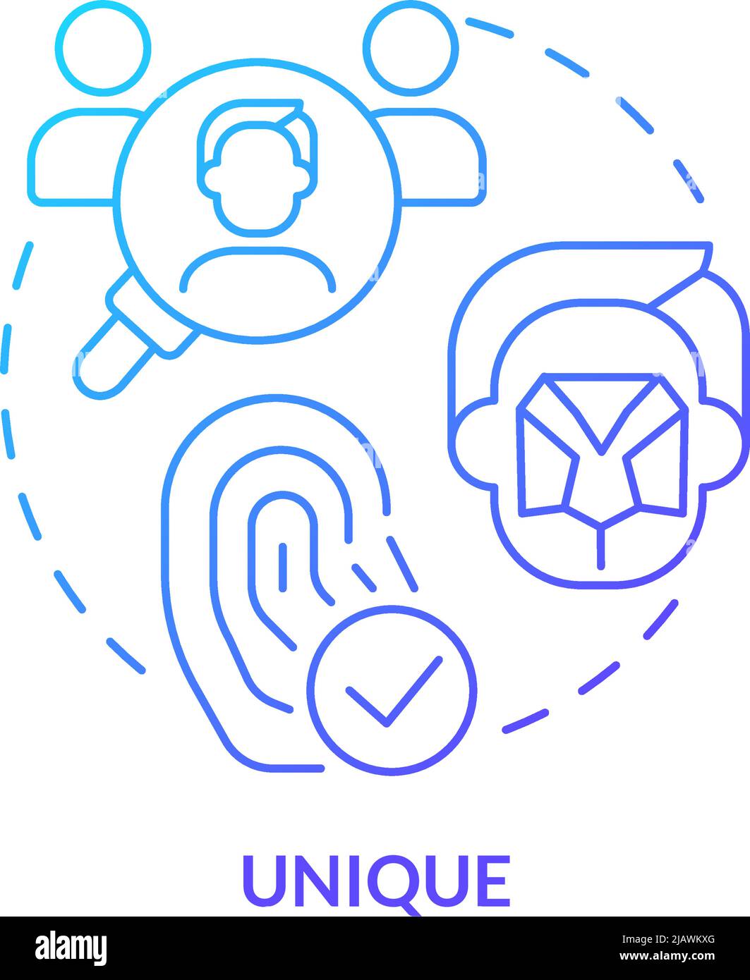 Unique blue gradient concept icon Stock Vector Image & Art - Alamy