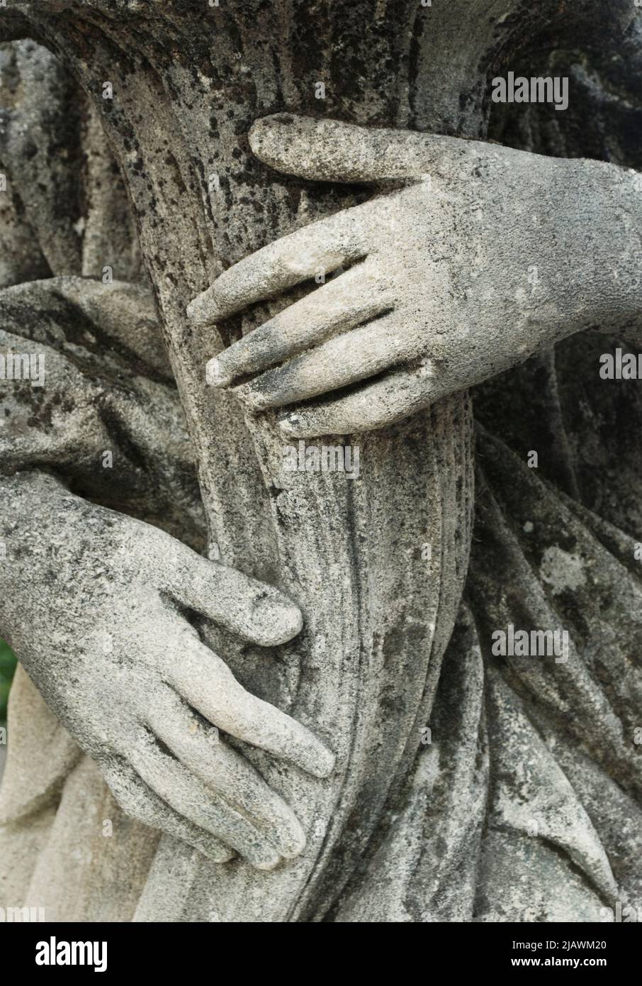 hands of an ancient statue Stock Photo