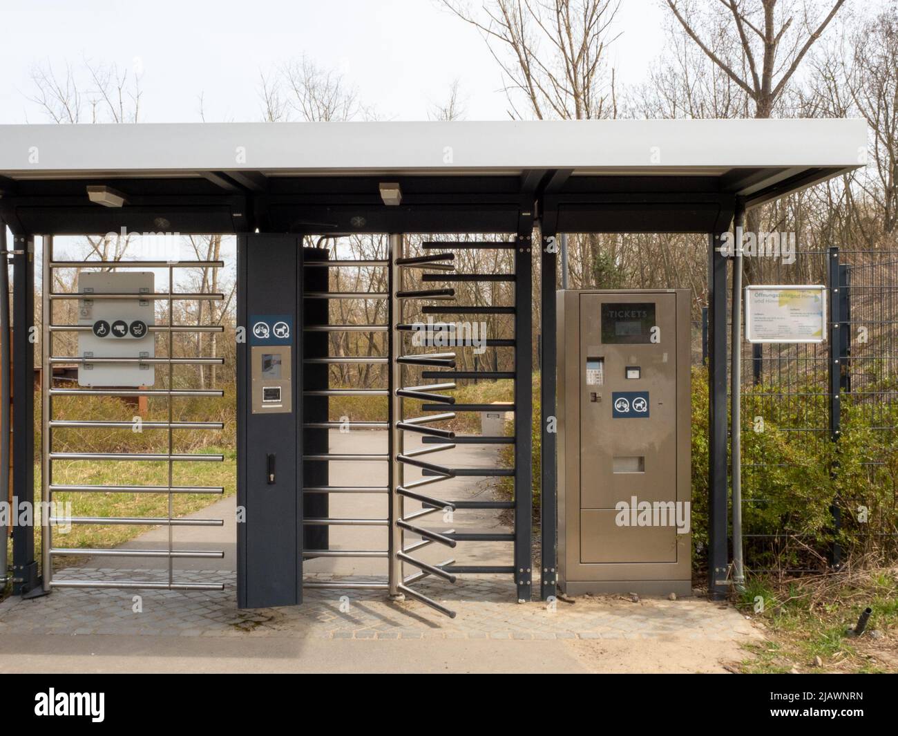 Electronic gate. Electronic ticket verification Stock Photo - Alamy