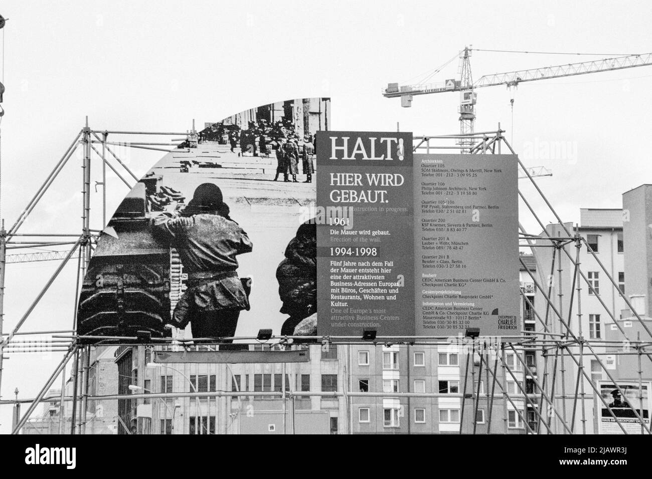 Checkpoint Charlie in 1995 Stock Photo