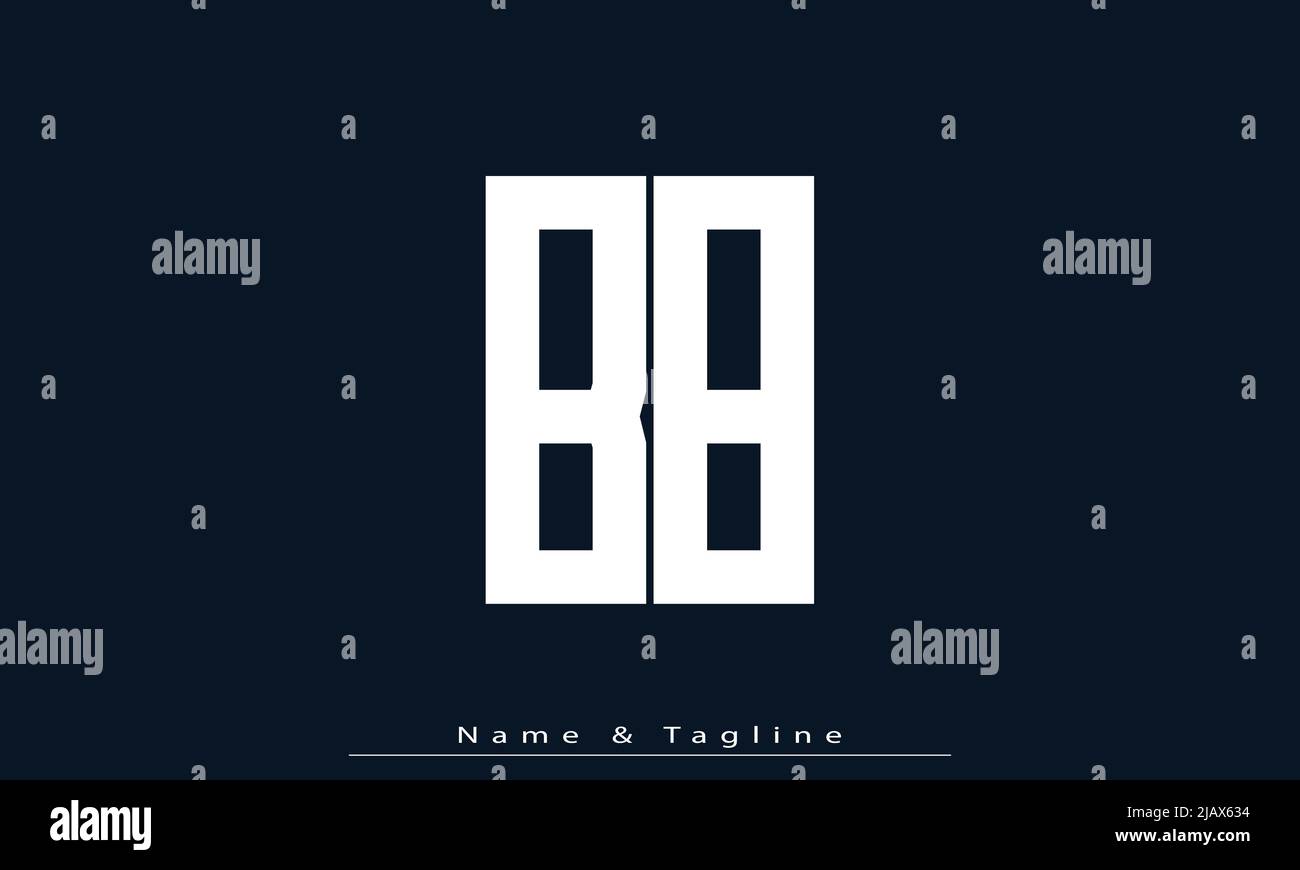 Alphabet letters Initials Monogram logo BB Stock Vector