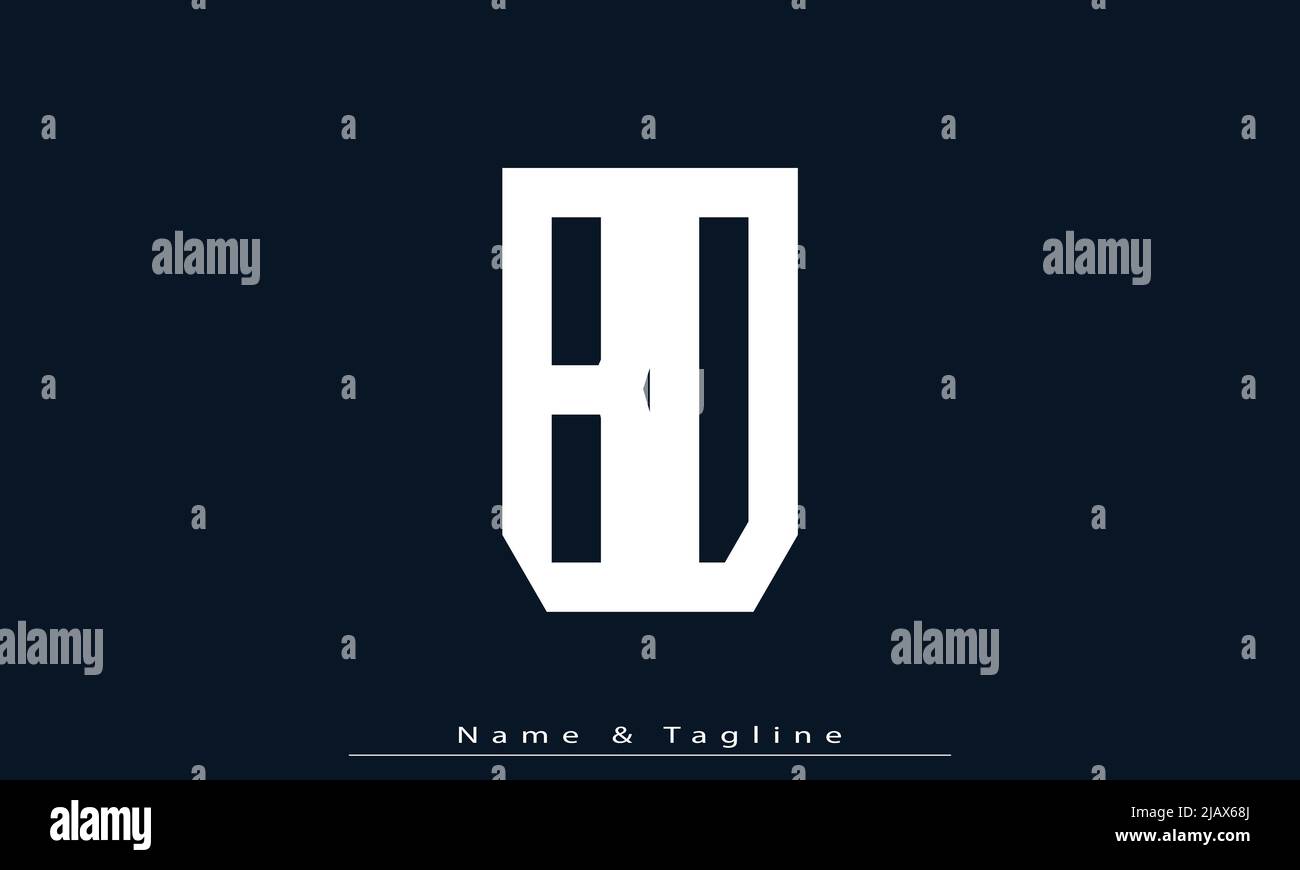 Alphabet letters Initials Monogram logo BD, DB Stock Vector
