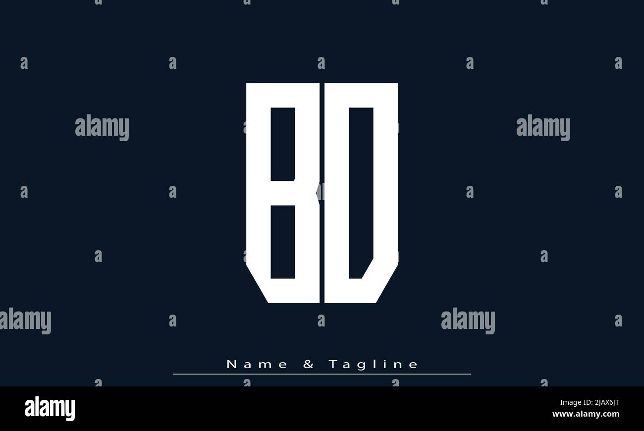 Alphabet letters Initials Monogram logo BD, DB Stock Vector