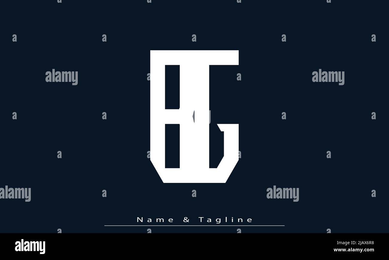 Alphabet letters Initials Monogram logo BG, GB Stock Vector