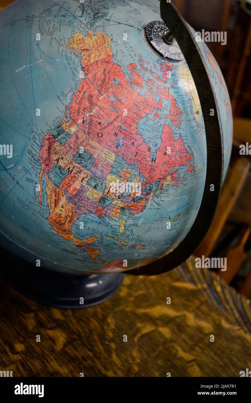 Globe showing north america hi-res stock photography and images - Alamy