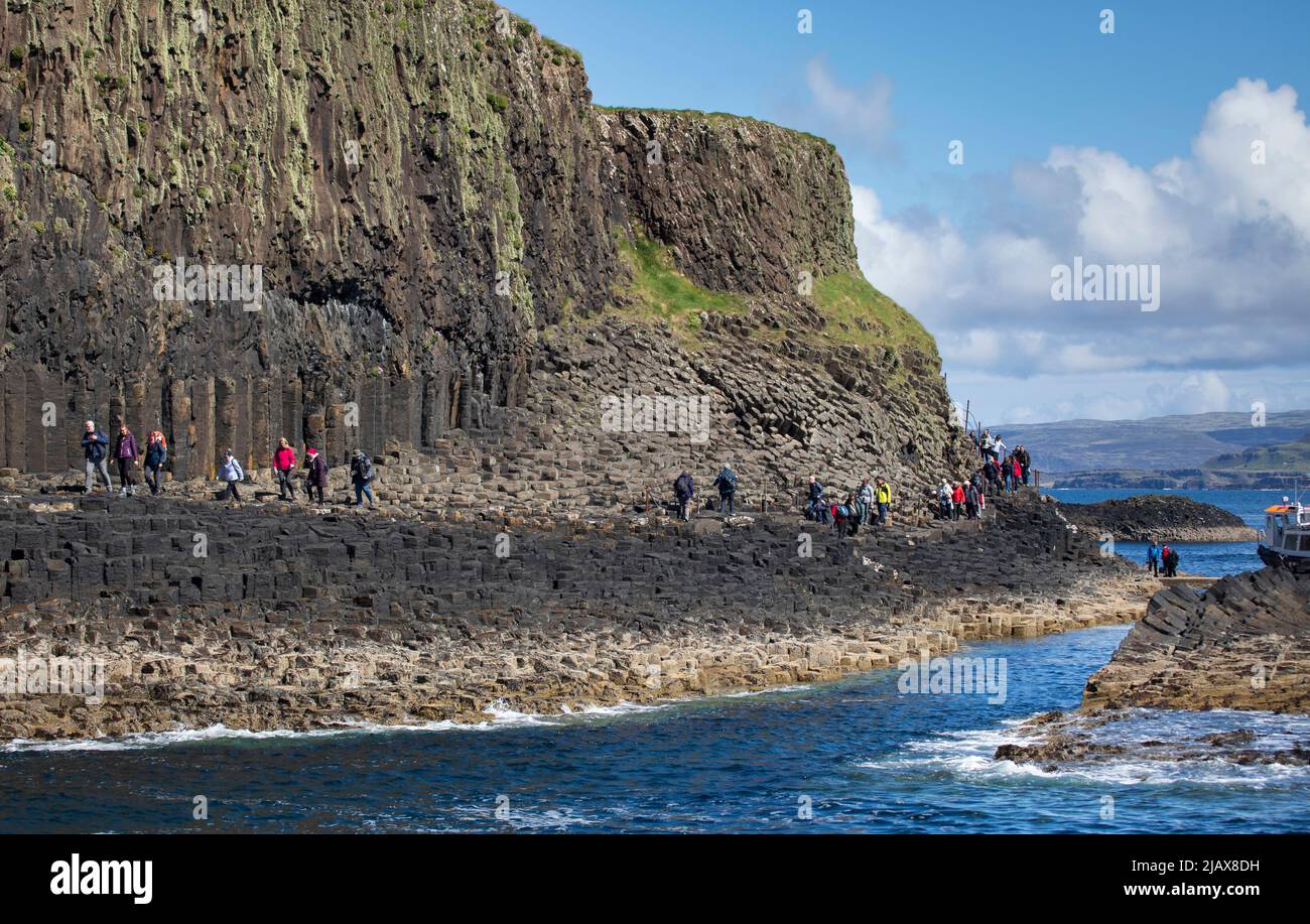 Staffa an island of the Inner Hebrides in Argyll and Bute, Scotland, UK Stock Photo
