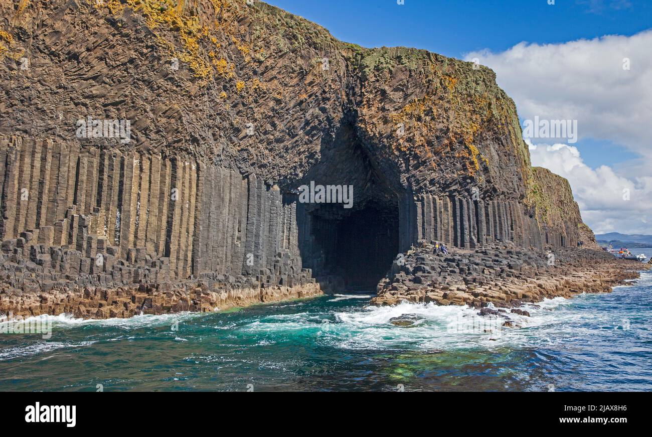 Fingal's Cave on Staffa an island of the Inner Hebrides in Argyll and Bute, Scotland, UK Stock Photo