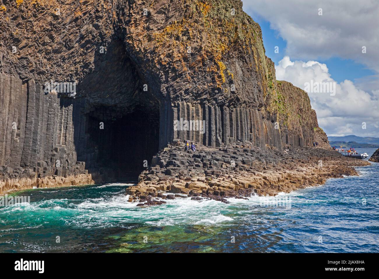 Fingal's Cave on Staffa an island of the Inner Hebrides in Argyll and Bute, Scotland, UK Stock Photo