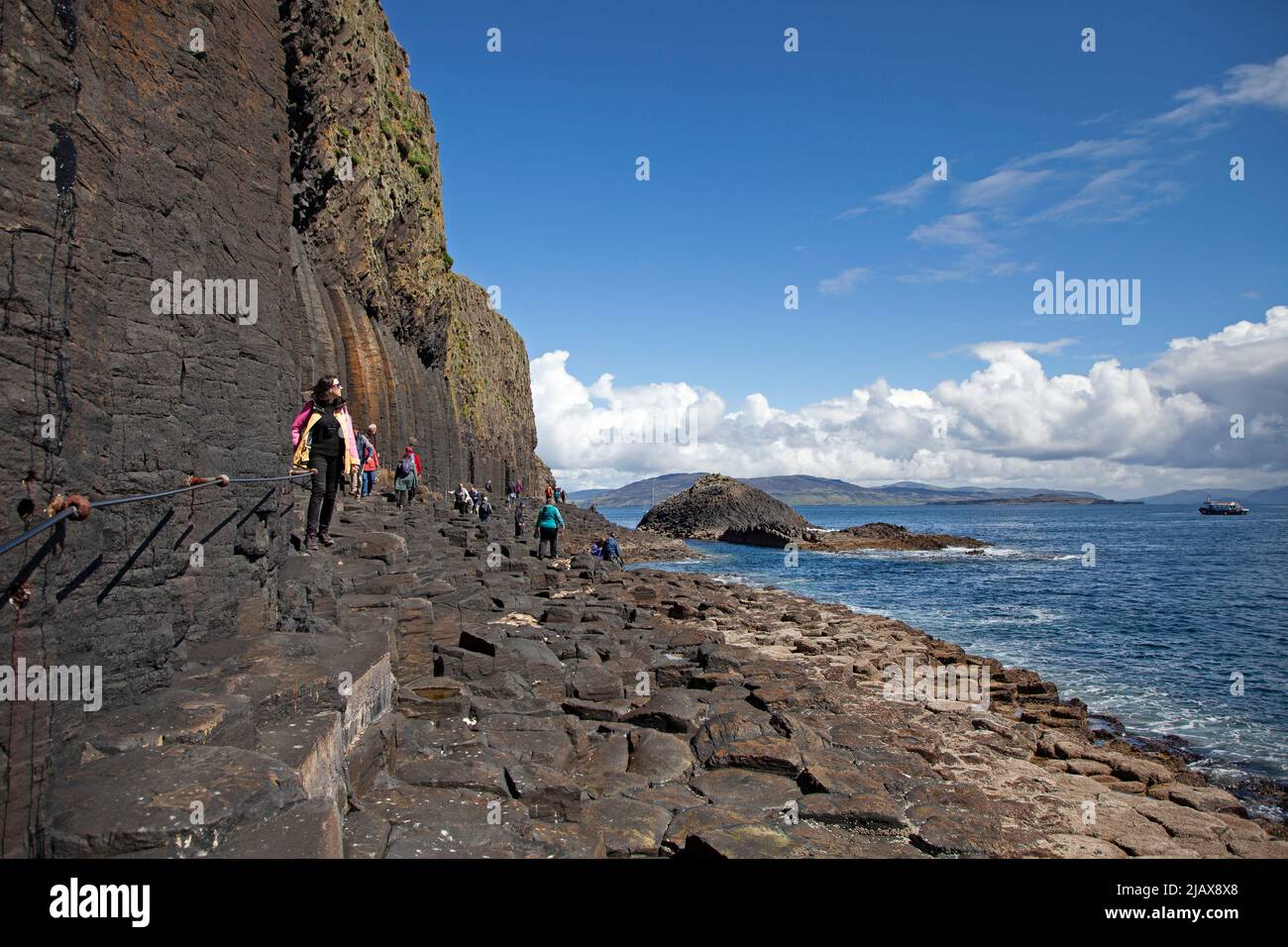 Staffa an island of the Inner Hebrides in Argyll and Bute, Scotland, UKStaffa an island of the Inner Hebrides in Argyll and Bute, Sco Stock Photo