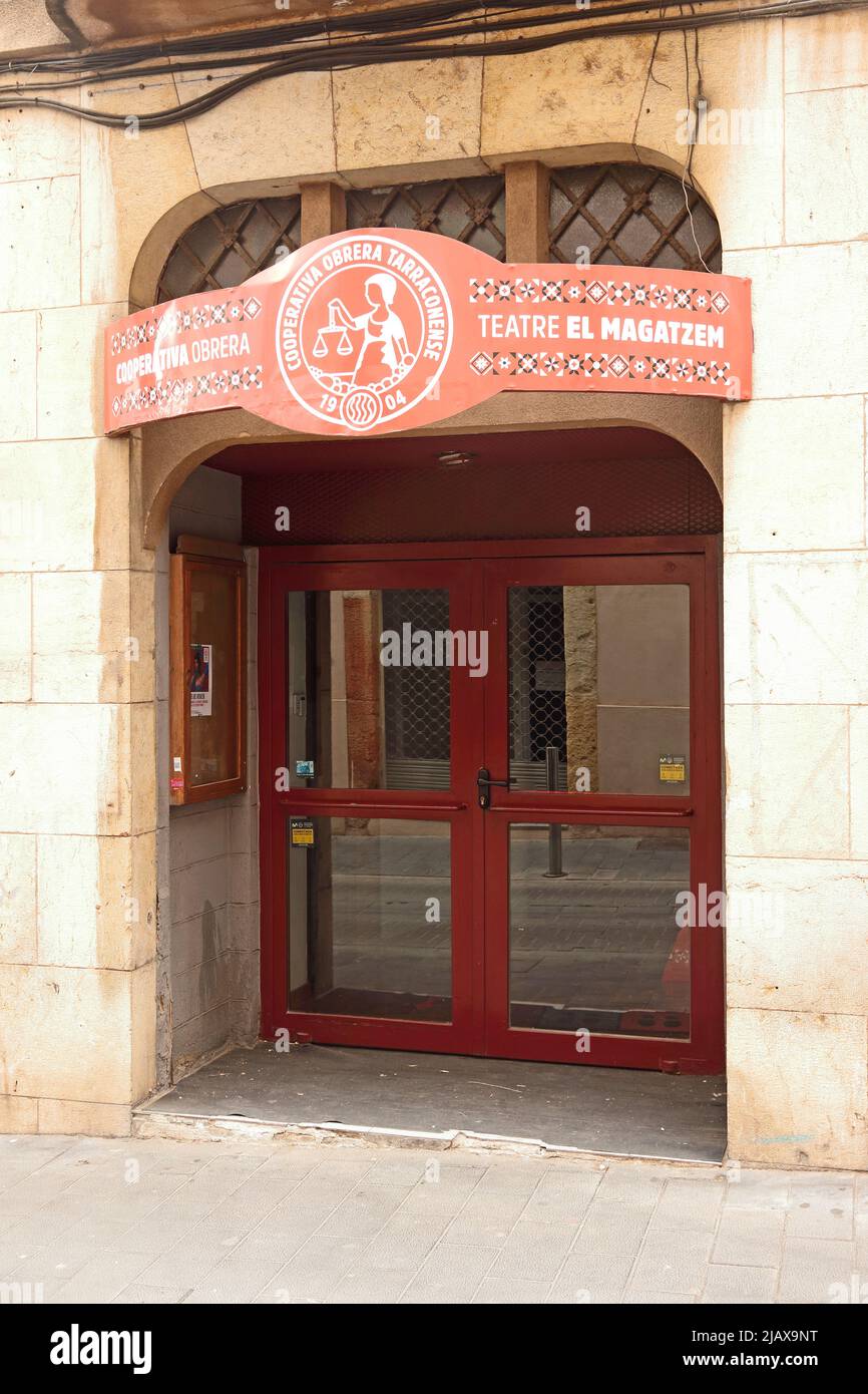 Entrance to Teatre el Magatzem, Tarragona Stock Photo