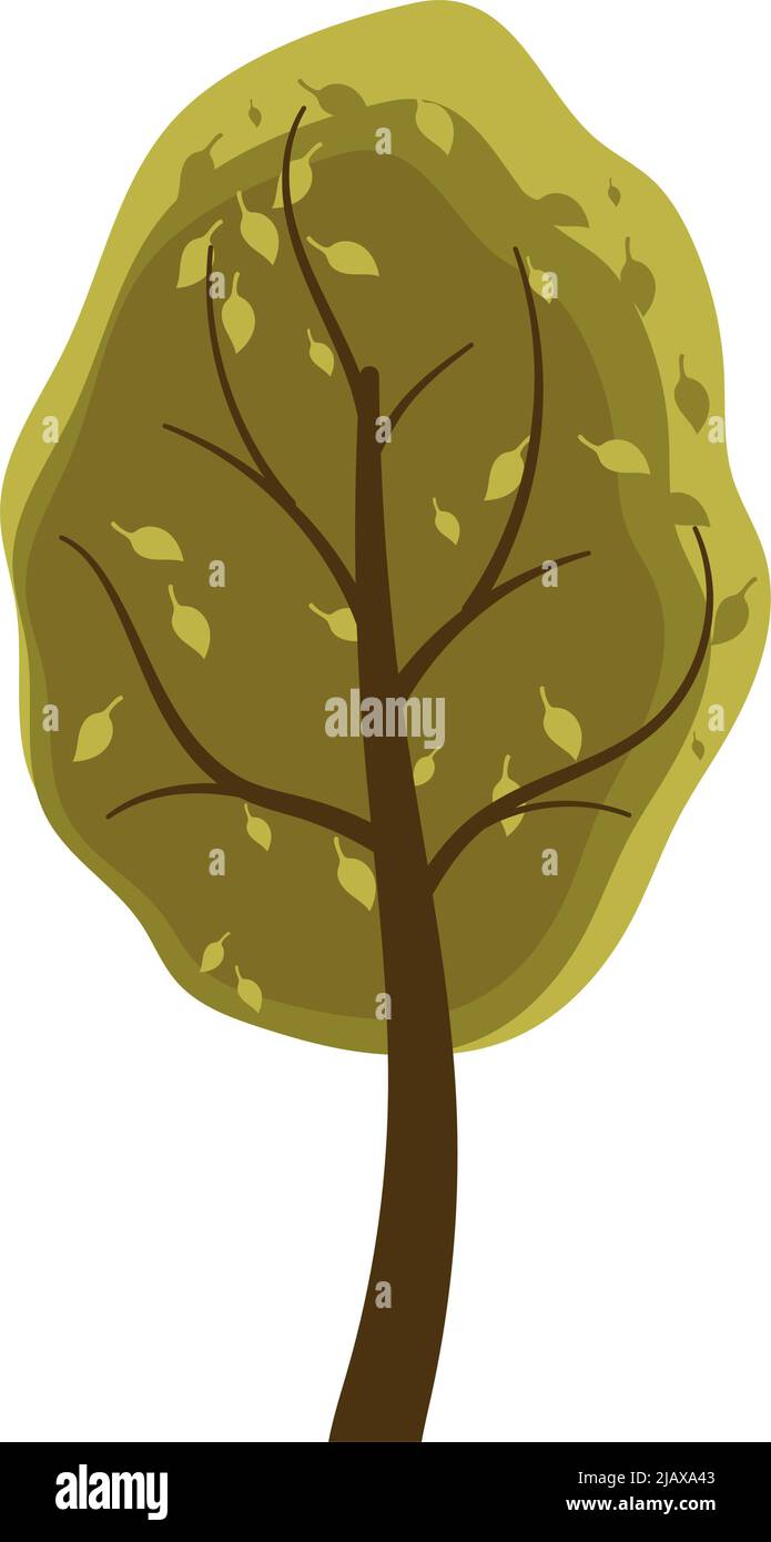 tree with green leaves Stock Vector Image & Art - Alamy