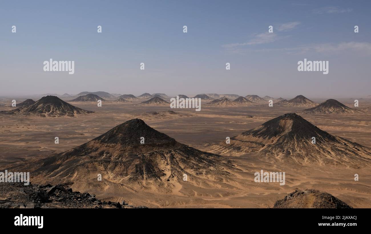 Egypt's Black Desert national park Stock Photo