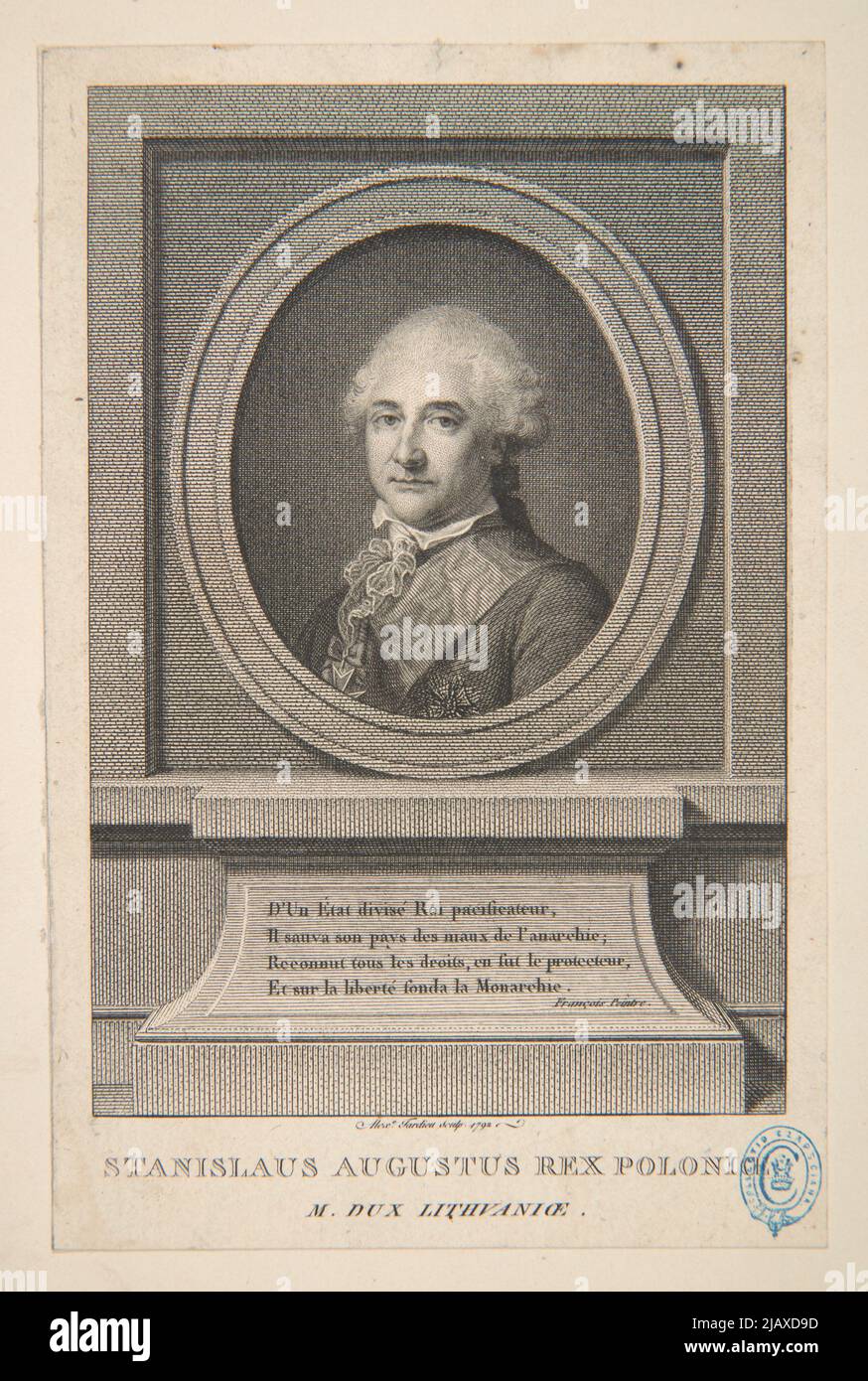 Stanislaus Augustus Poland Marcus Leader Lithuaniae [Stanislav August Poniatowski] Tardieu, Pierre Alexandre (1756 1844) Stock Photo