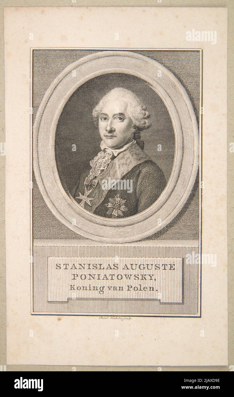 Stanislaus Augustus Poland Marcus Leader Lithuaniae [Stanislav August Poniatowski] Vinkeles, Reinier (1741 1816) Stock Photo