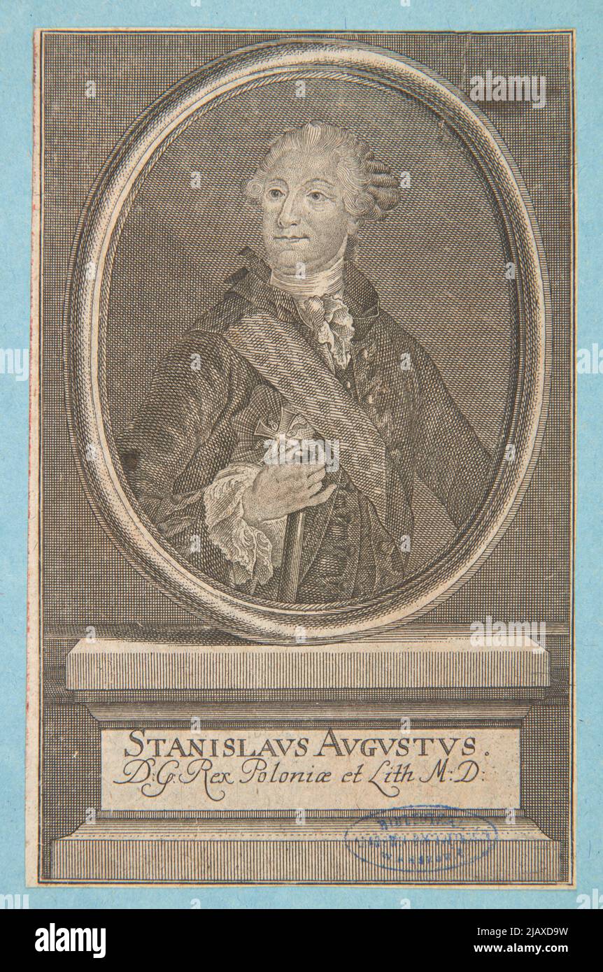 Stanislaus Augustus. D. G. King Polish and Lith. M. D. [Stanislav August Poniatowski] unknown Stock Photo