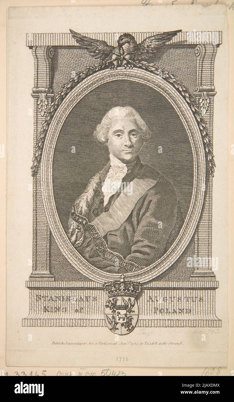 Stanislaus Augustus King of Poland [Stanisław August Poniatowski] Teigl (fl. ca 1784) Stock Photo