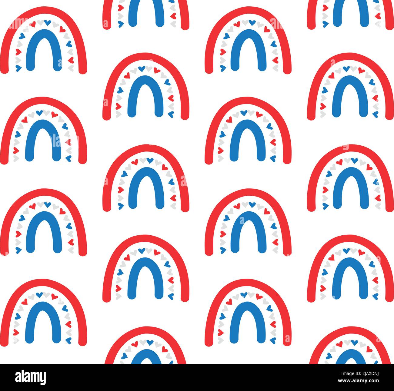 Vector seamless pattern of hand drawn doodle sketch usa American flag ...
