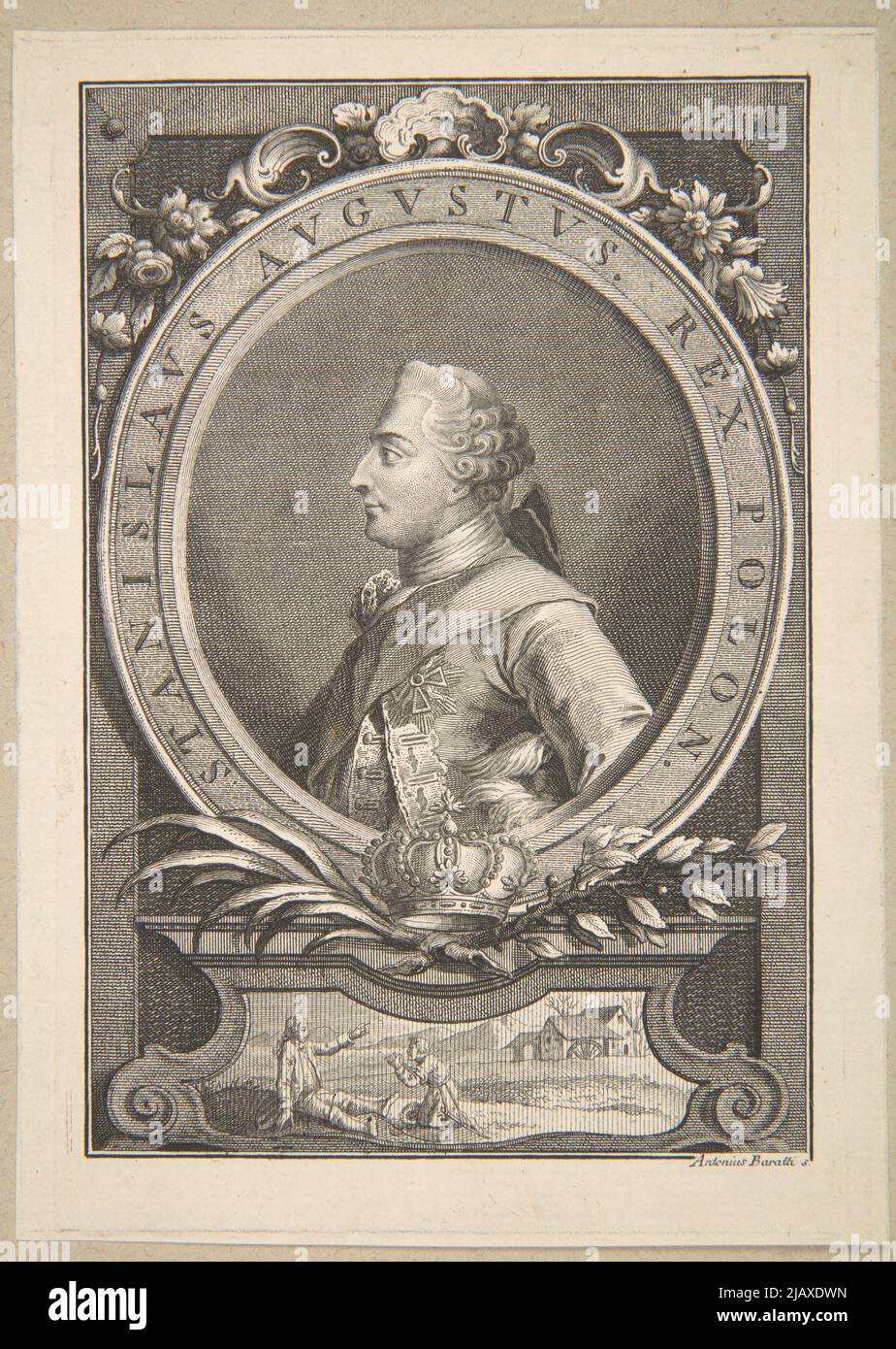 Stanislaus Augustus Rex Polon. (Stanislaus Augustus Poniatowski) Baratti, Antonio (1724 1787) Stock Photo