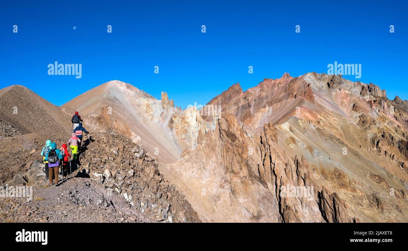 Group hikers on road hi-res stock photography and images - Alamy