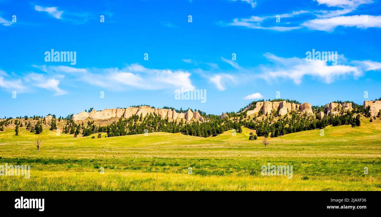 Scenery at Fort Robinson State Park; in Crawfrod Nebraska USA Stock Photo