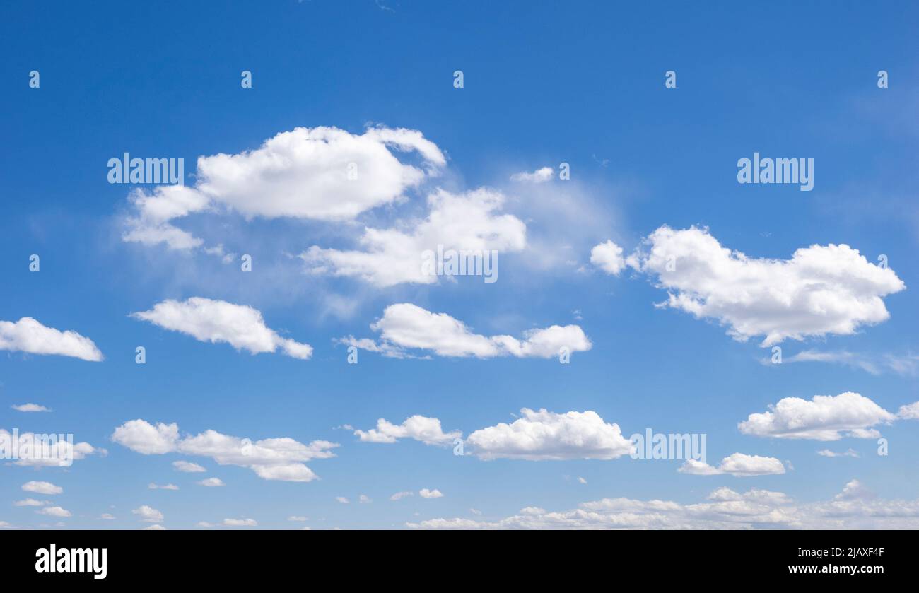 White clouds in a blue sky Stock Photo