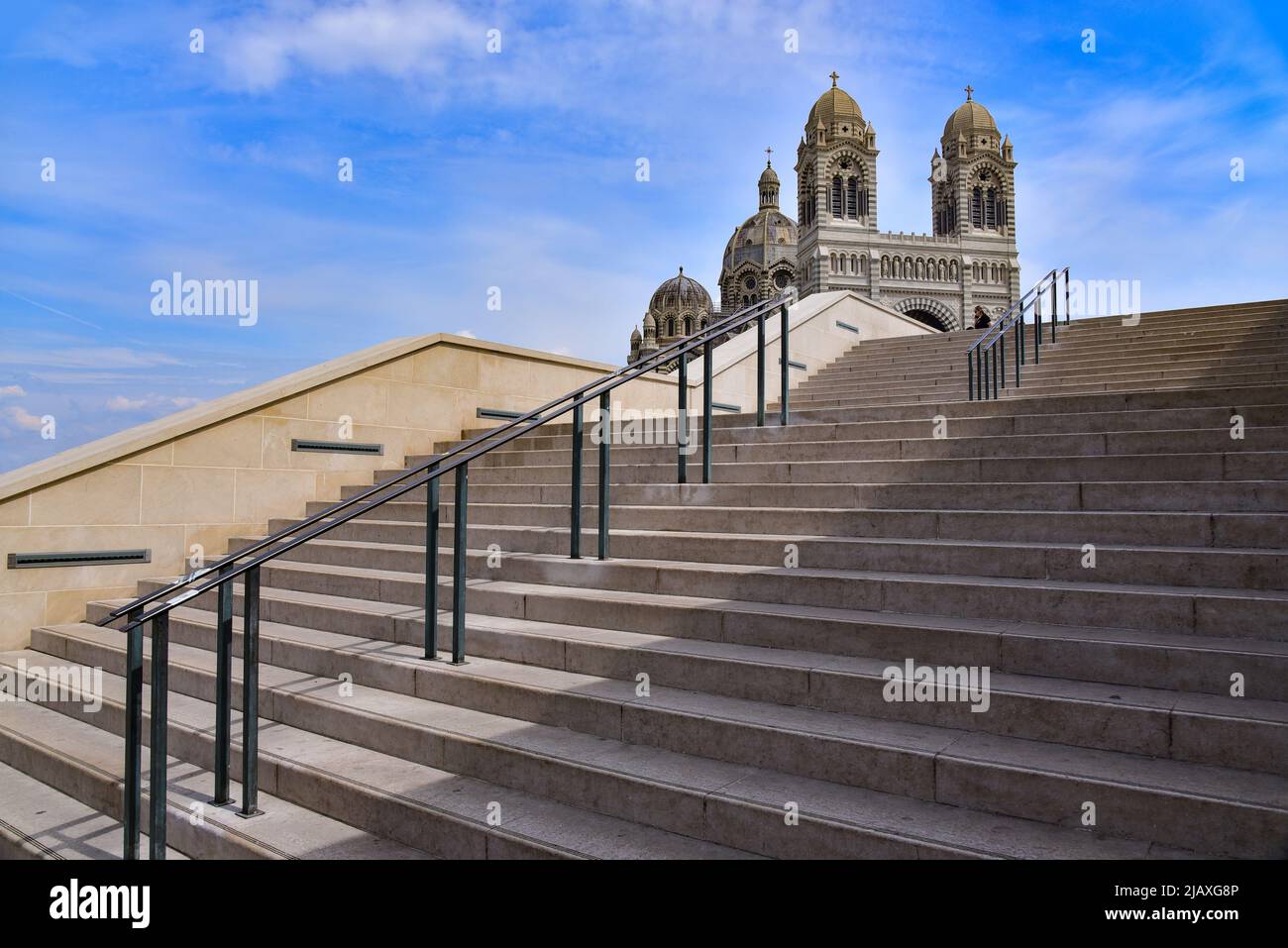 La Major Cathedral in Marseille, South of France, Provence-Alpes-Côte d'Azur region, France, Europe Stock Photo