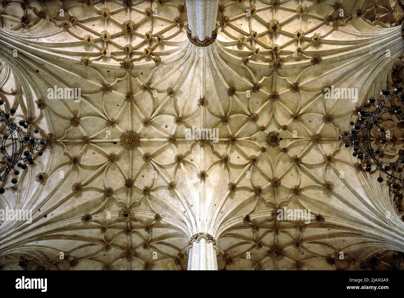 Barbastro, Kathedrale, Gewölbe im Mittelschiff Stock Photo