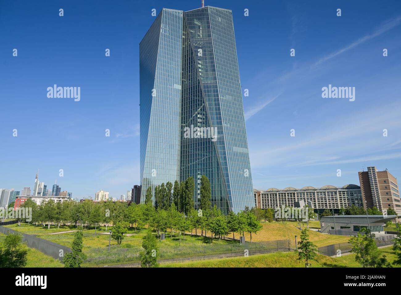 Europäische Zentralbank EZB, Hauptgebäude, Zentrale, Sonnemannstraße, Ostend, Frankfurt am Main, Hessen, Deutschland Stock Photo