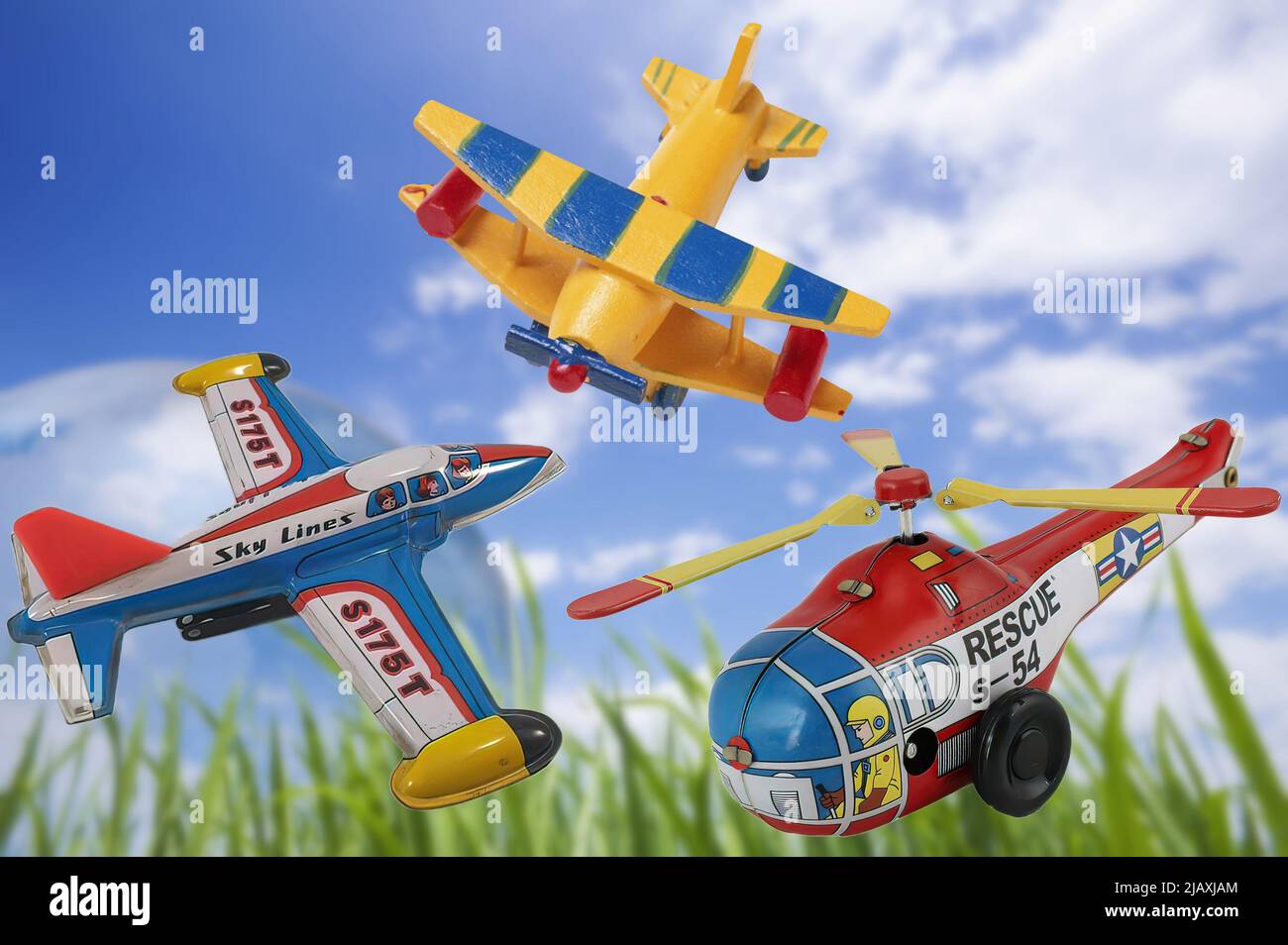 A collection of vintage toys Stock Photo