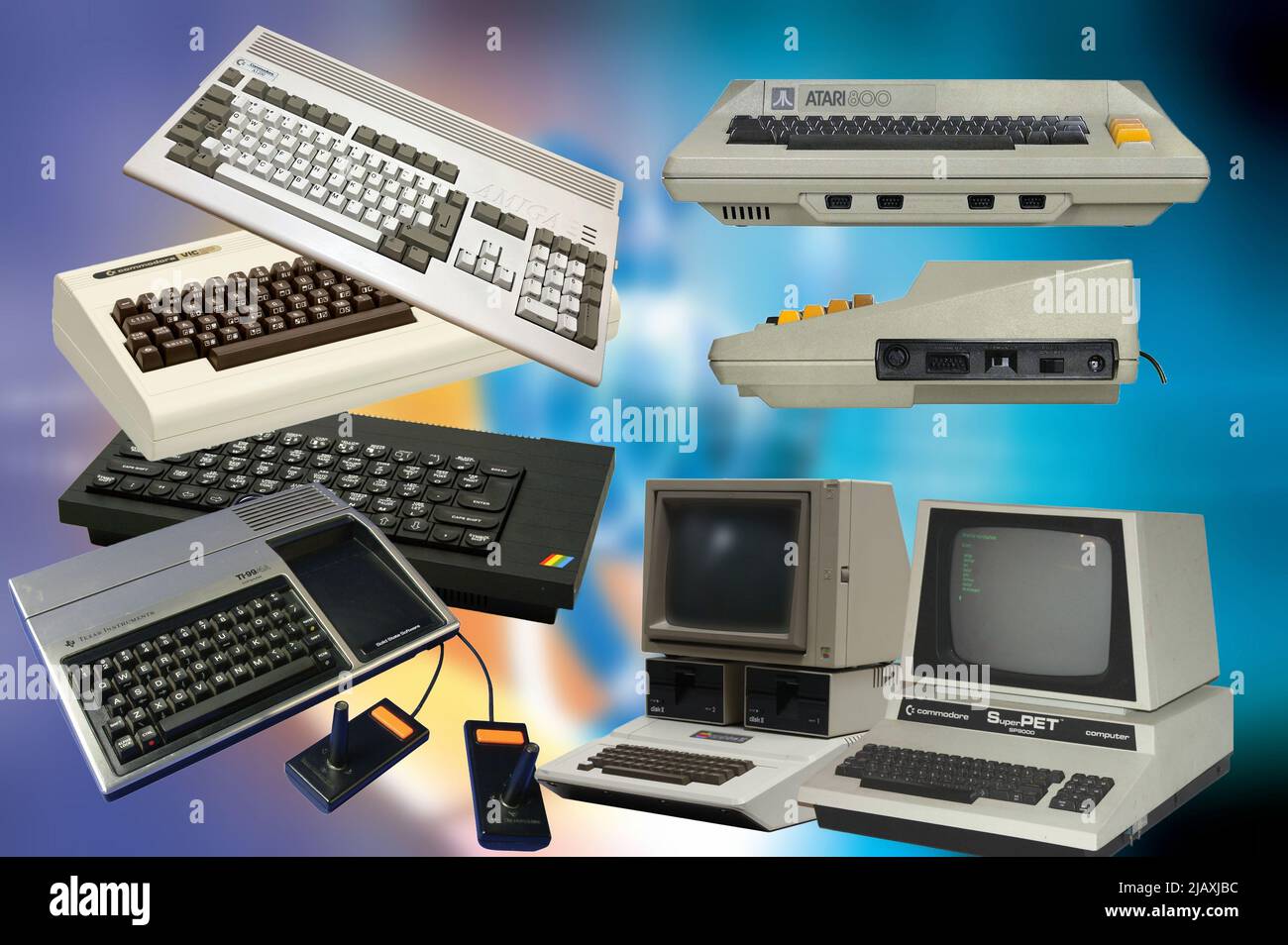 A view of a Commodore Amiga 500 computer and a Commodore 1084S computer  monitor Stock Photo - Alamy
