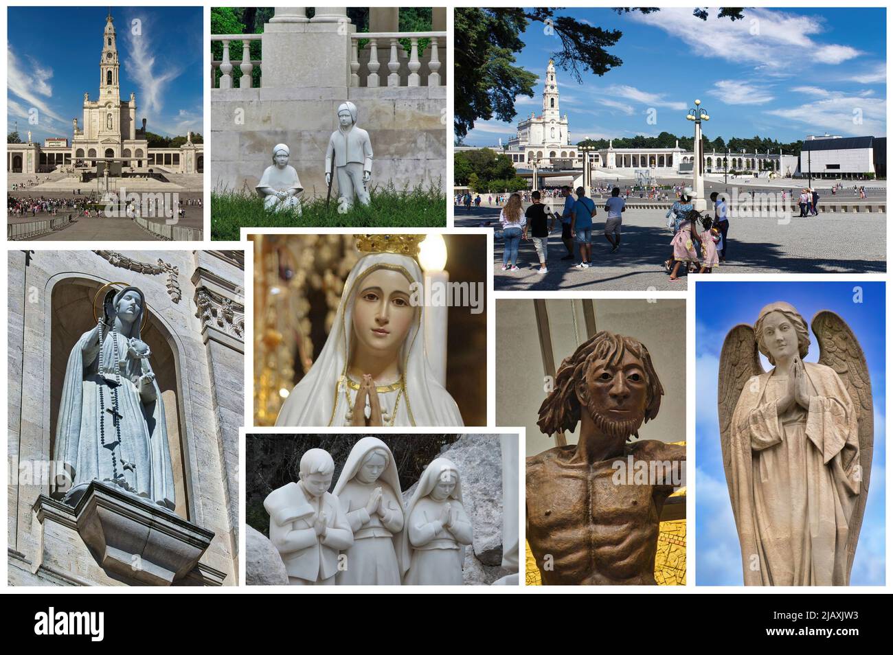 The famous Shrine of Our Lady of Fatima (Portugal) is a pilgrimage destination for thousands of Catholics. Stock Photo