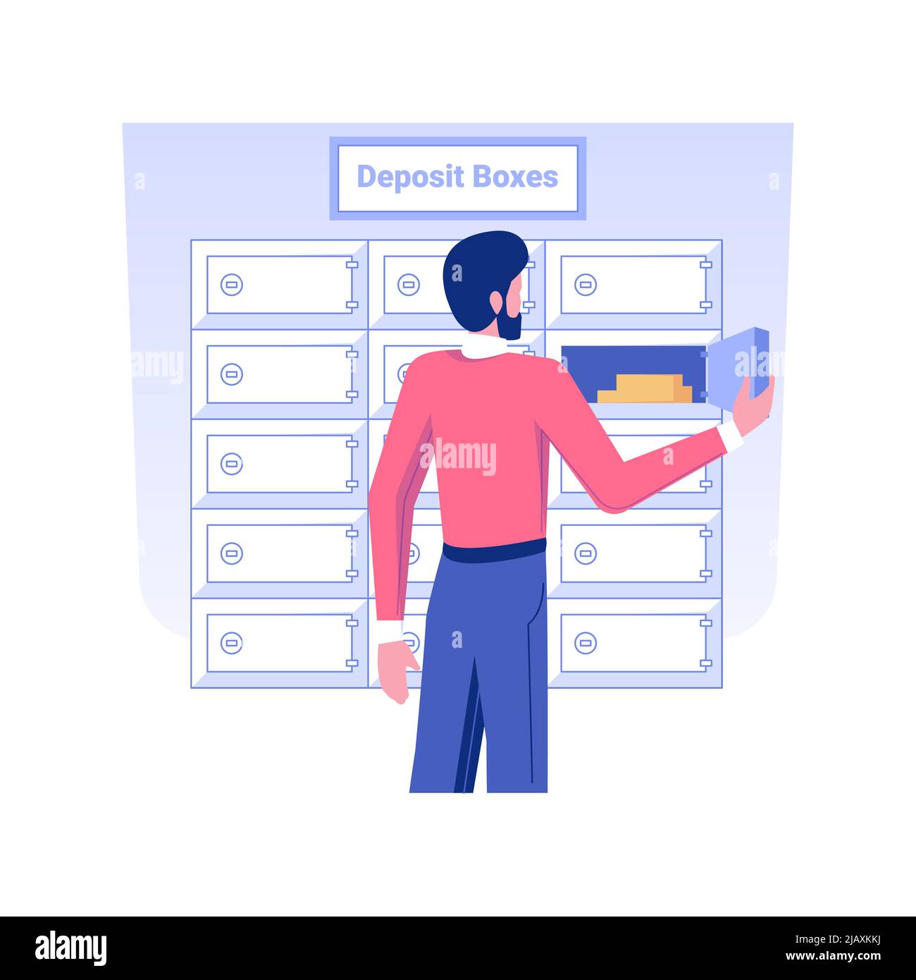 Locker facilities isolated concept vector illustration. Businessman