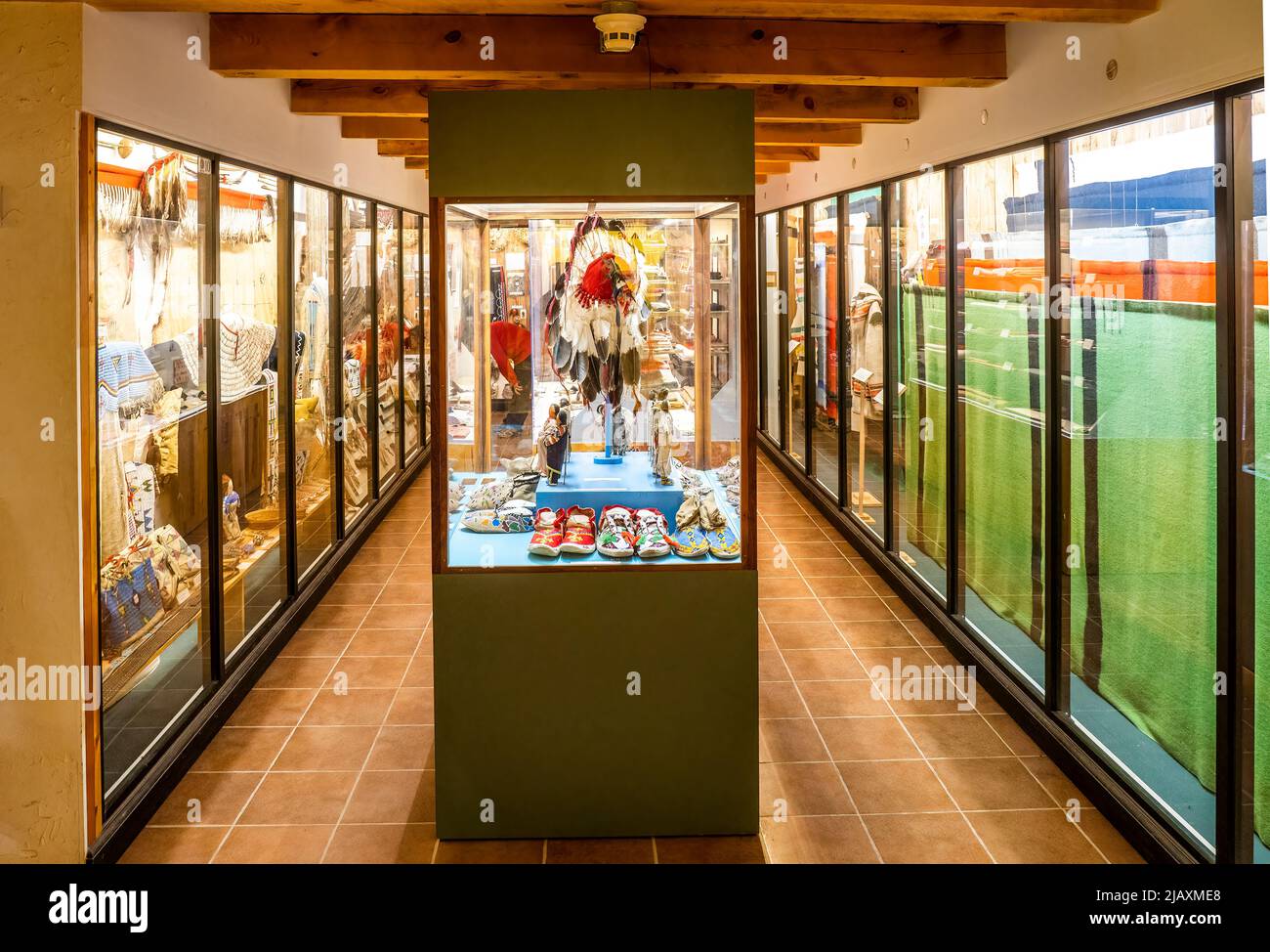 Interior displays at the  Museum of the Fur Trade in Chadron Nebraska USA Stock Photo
