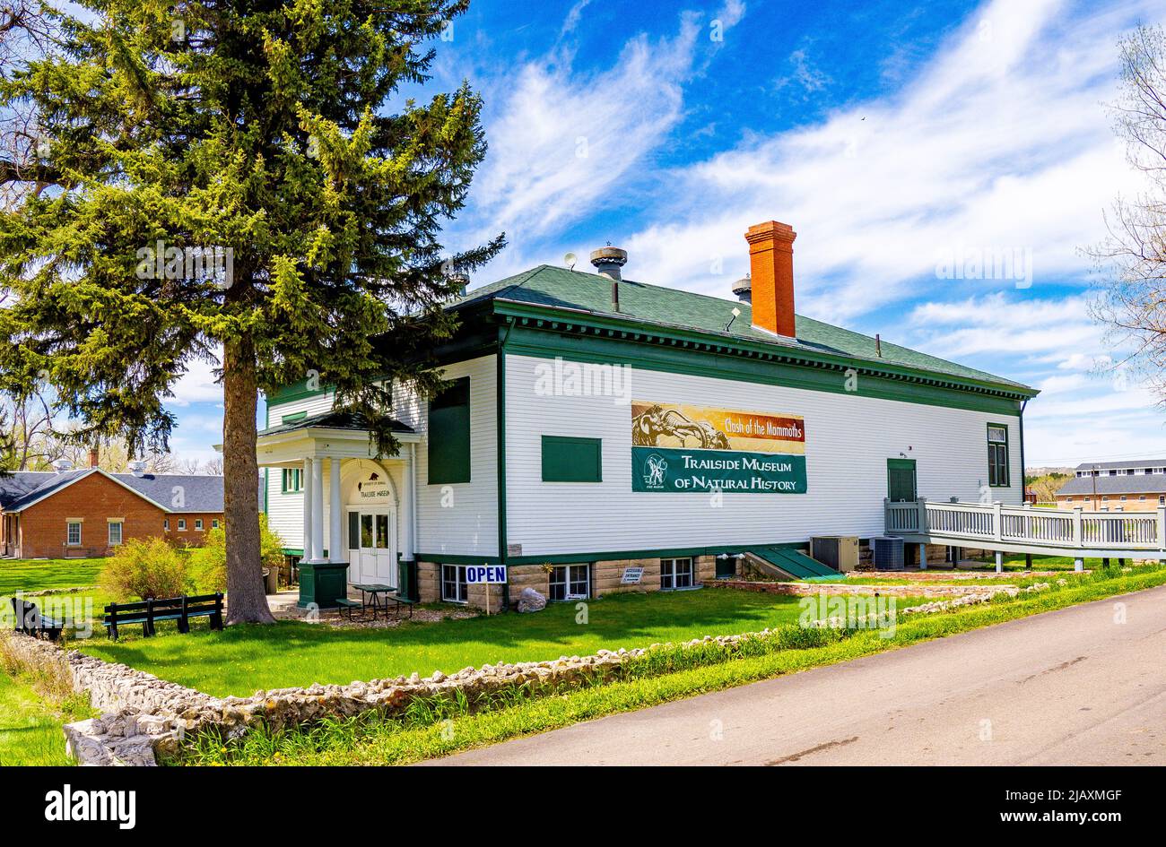 Trailside Museum of Natural History at  historic Fort Robinson State Park; in Crawfrod Nebraska USA Stock Photo