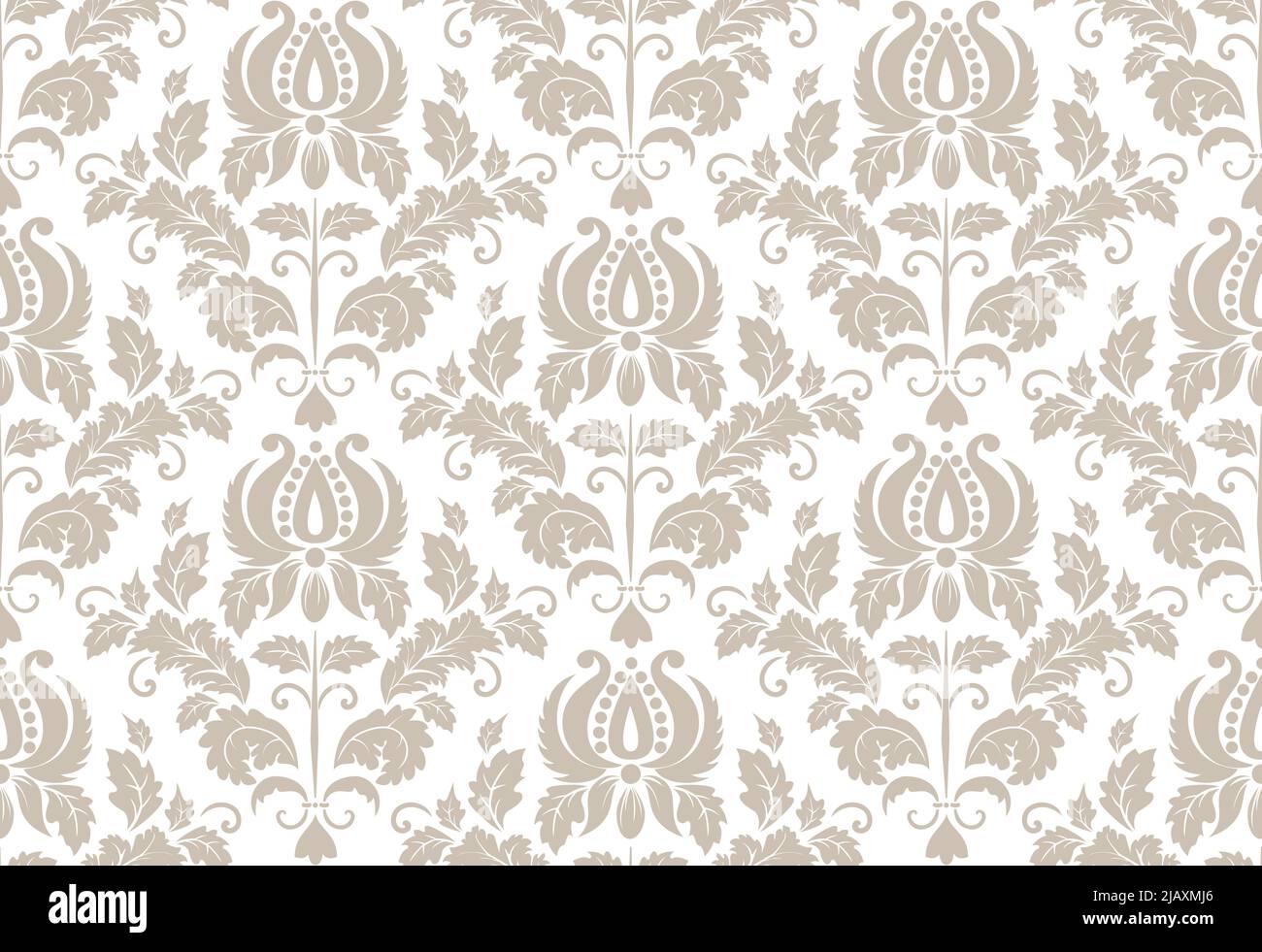 Damask seamless pattern element. Vector floral damask ornament vintage ...