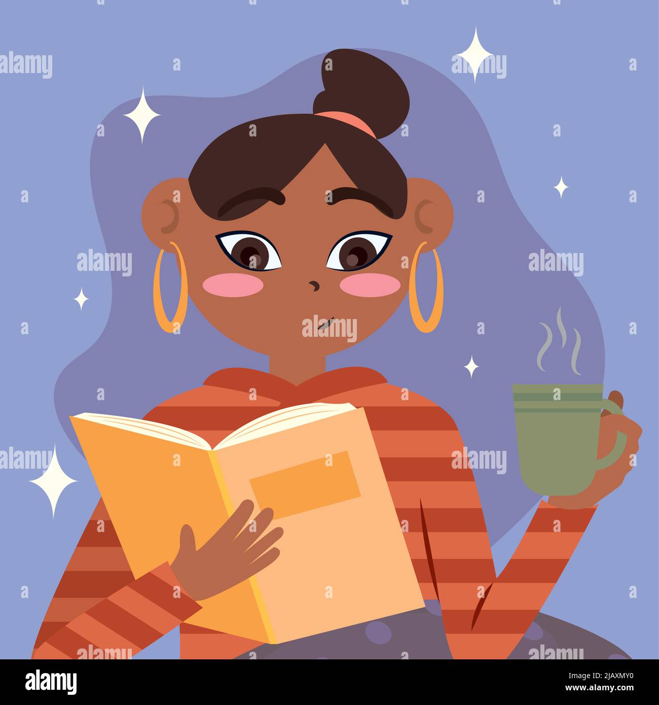 relaxed woman poster Stock Vector Image & Art - Alamy