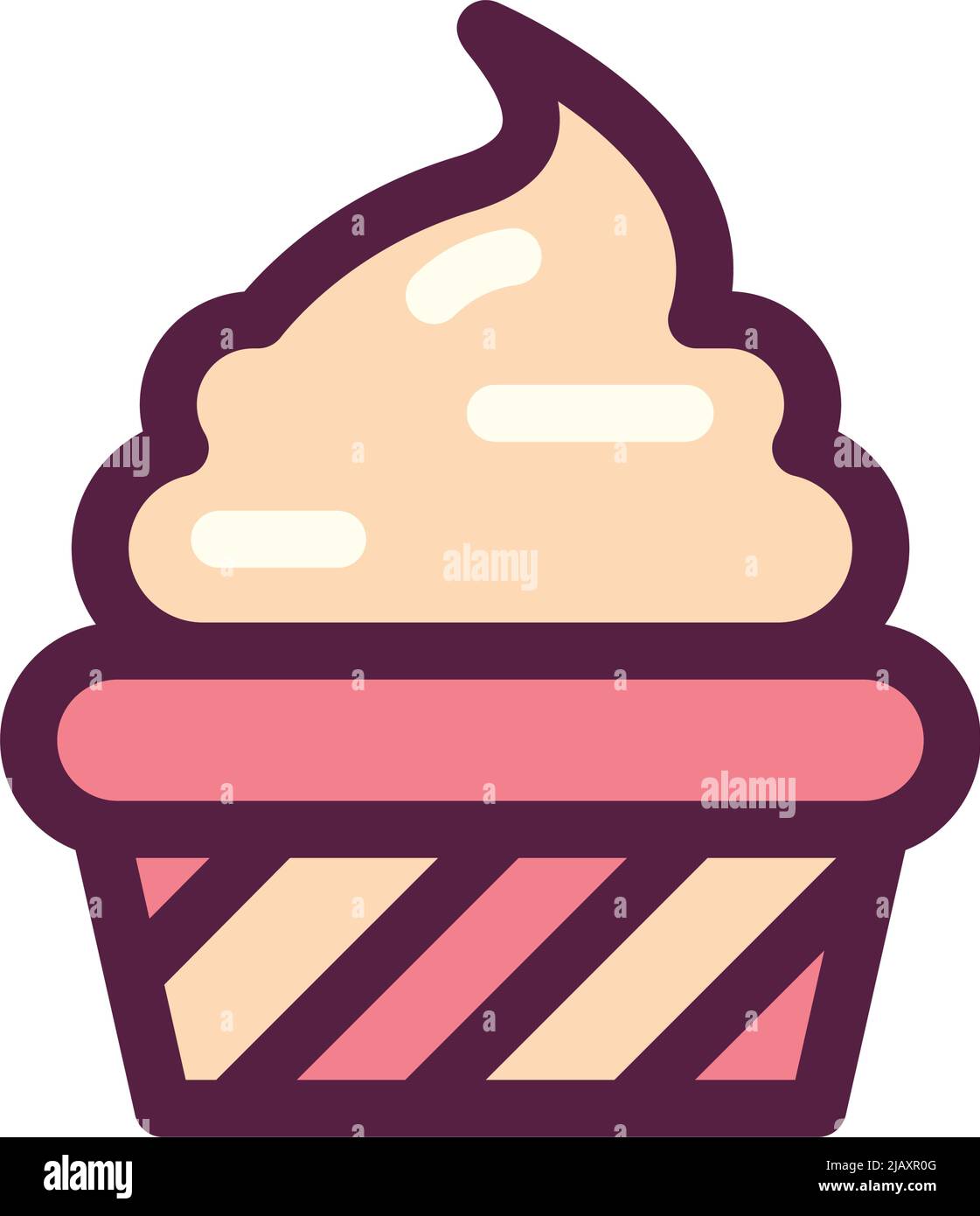 flat ice cream in cup Stock Vector Image & Art - Alamy